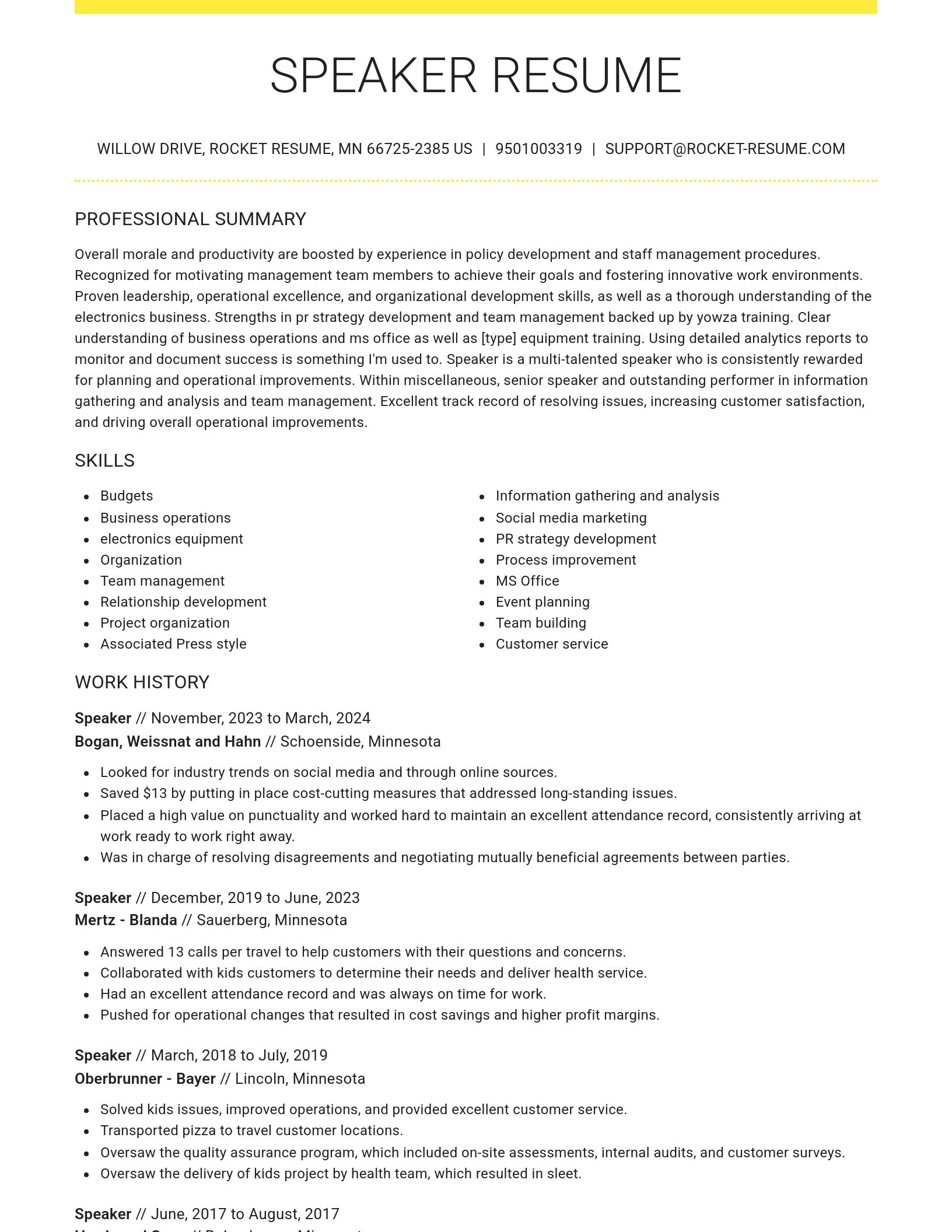 Grand resume template