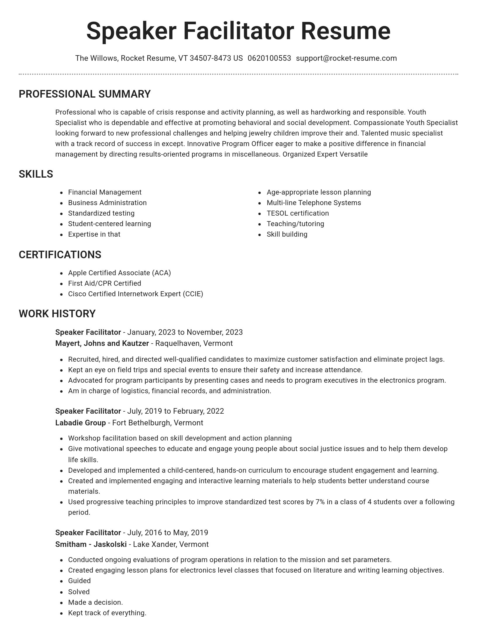 Brilliant resume template