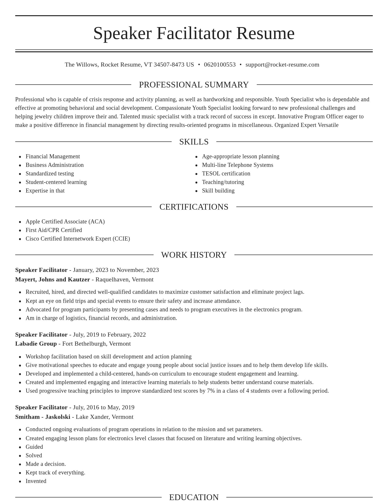Elegant resume template