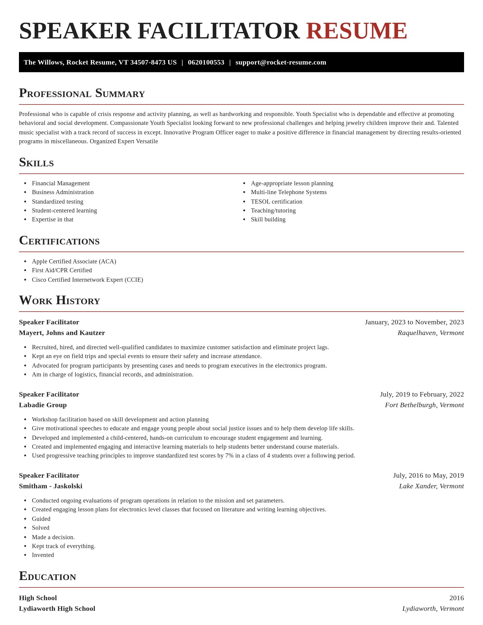 Exquisite resume template