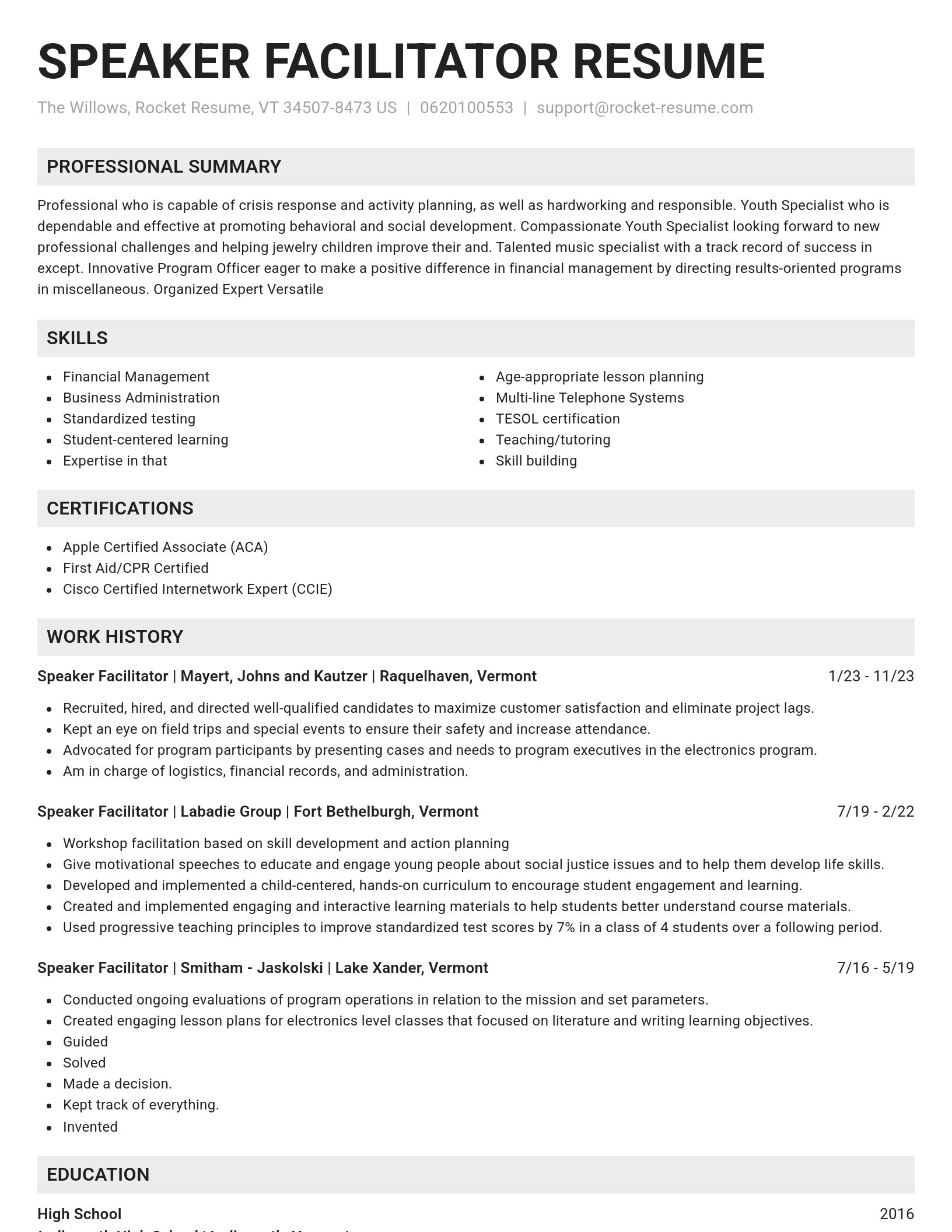 Genius resume template
