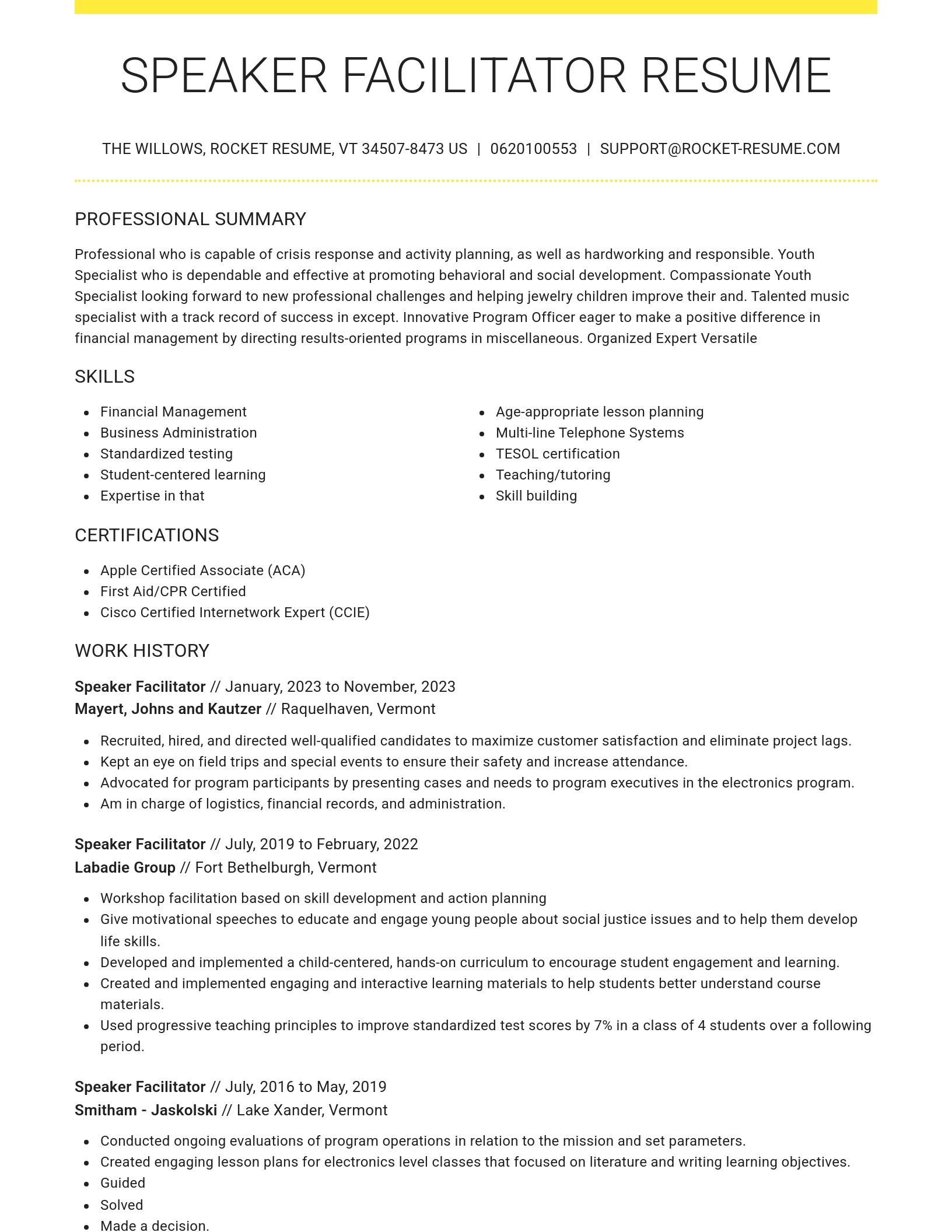 Grand resume template