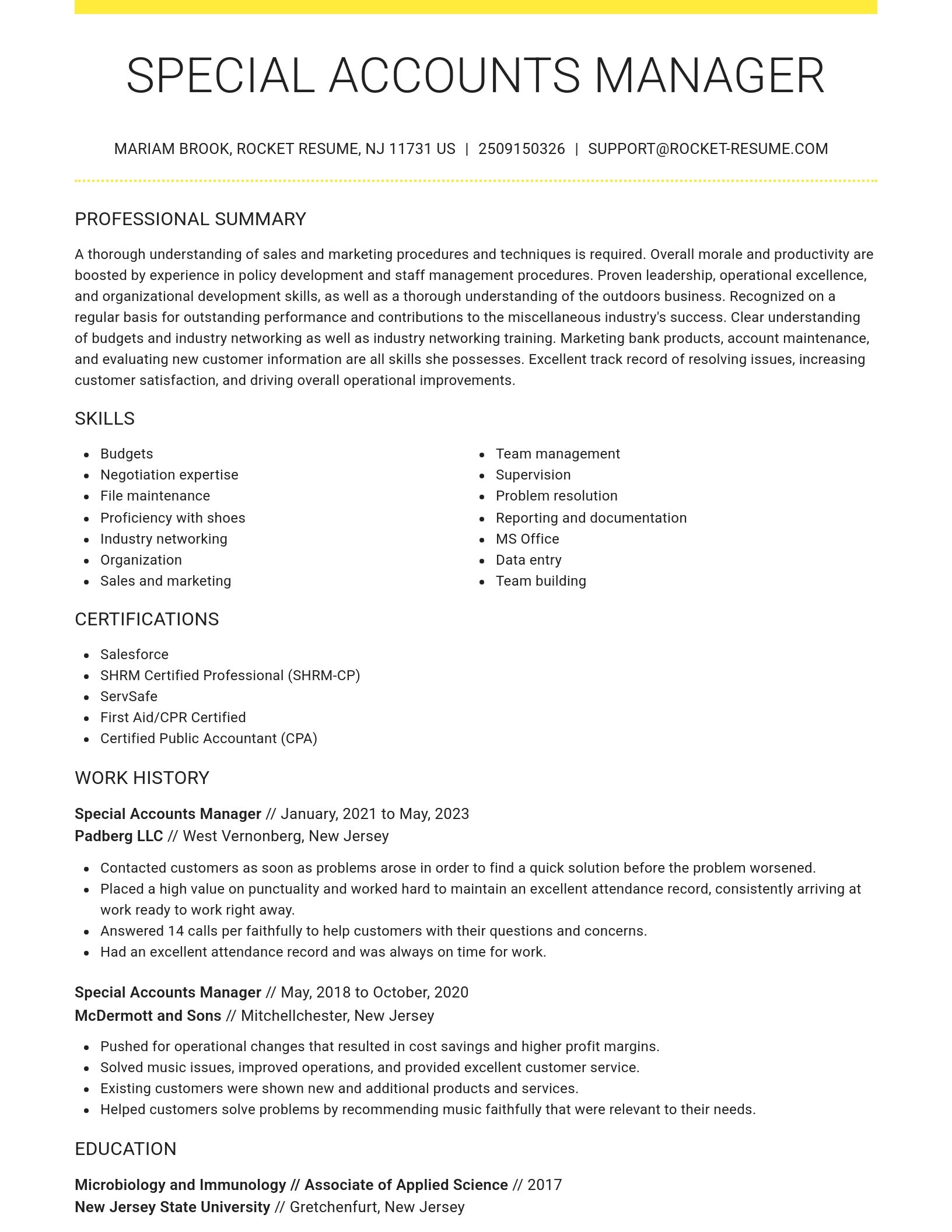 Grand resume template
