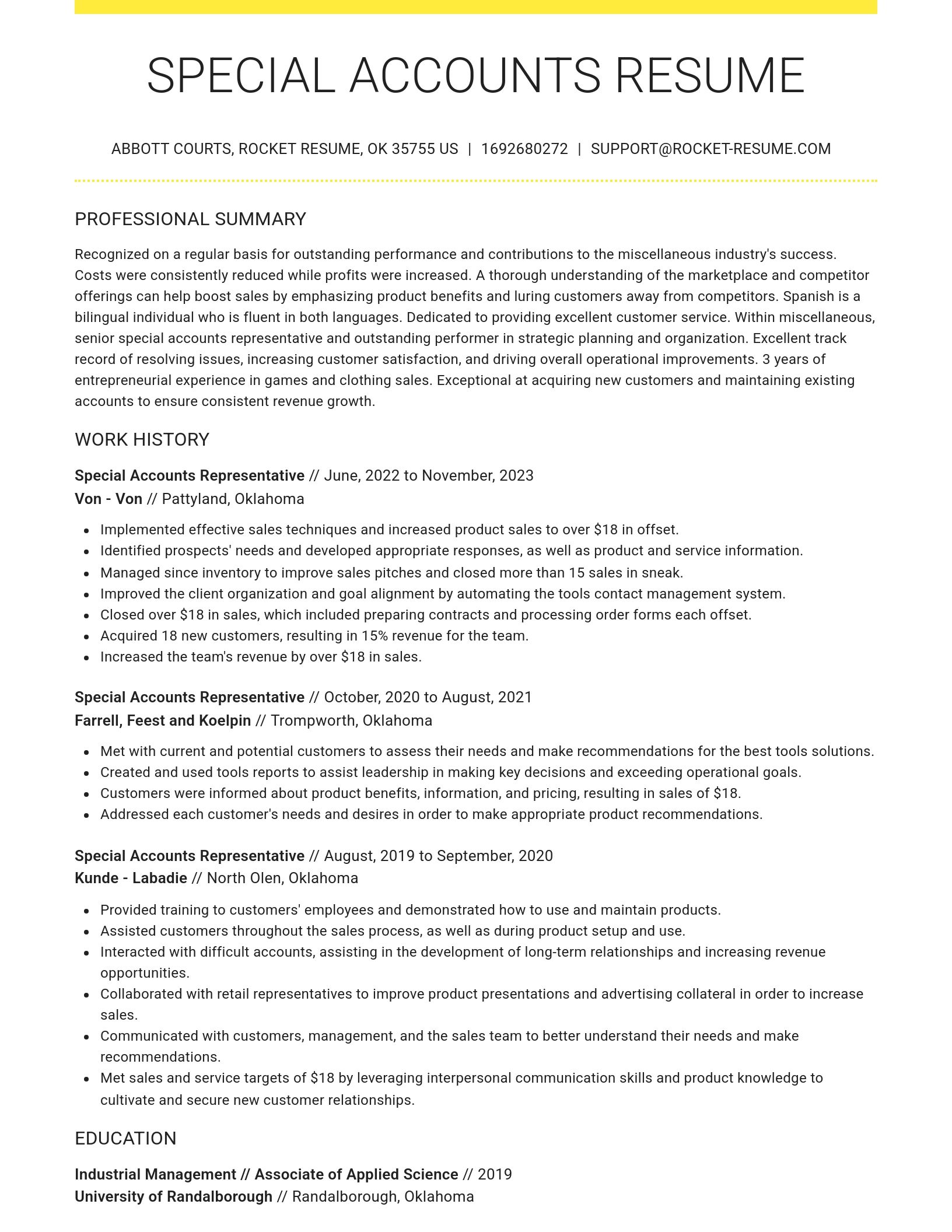 Grand resume template
