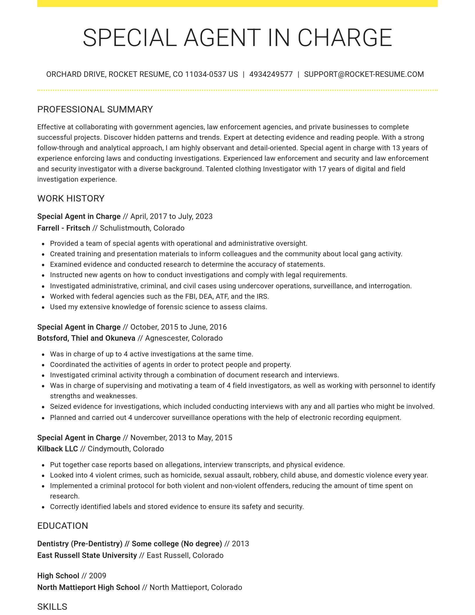 Grand resume template