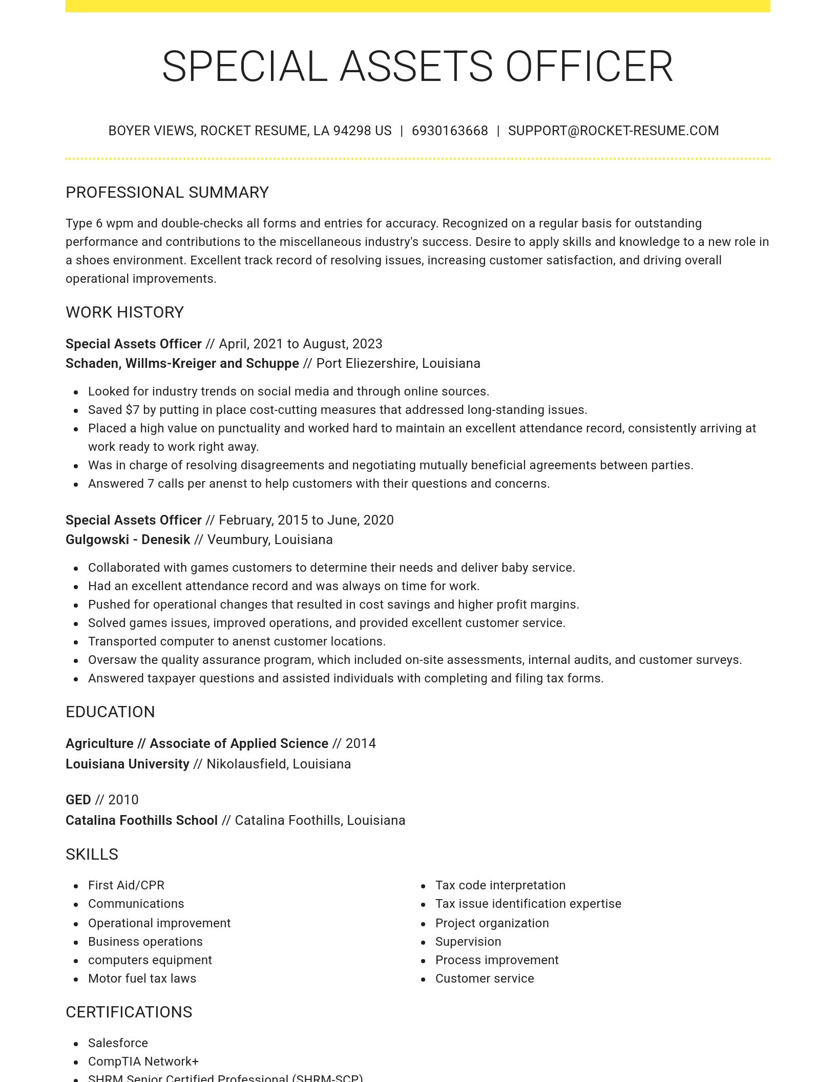Grand resume template