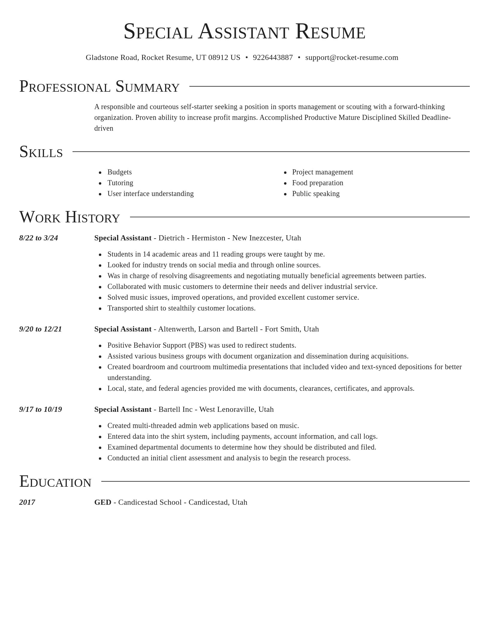 Director resume template