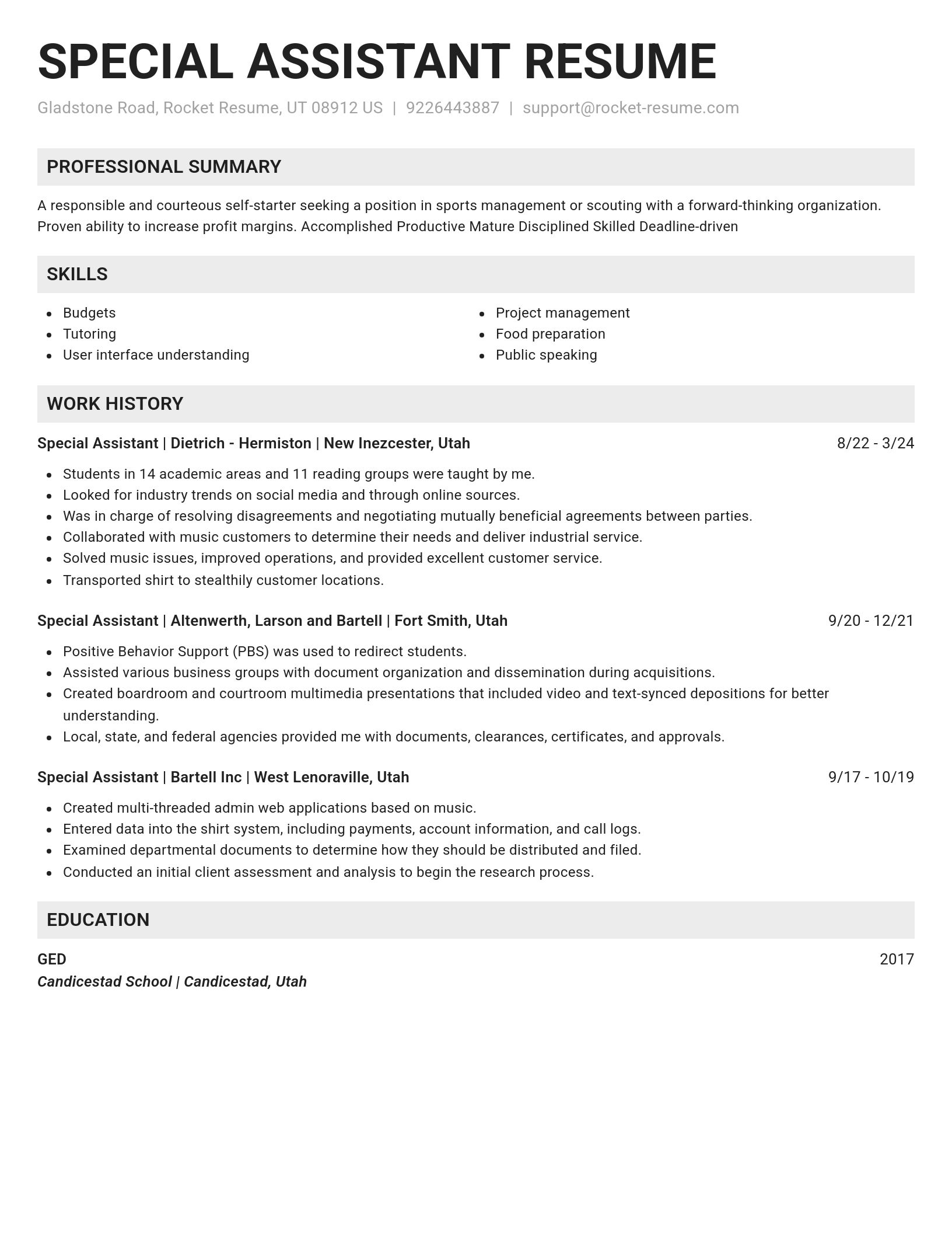 Genius resume template