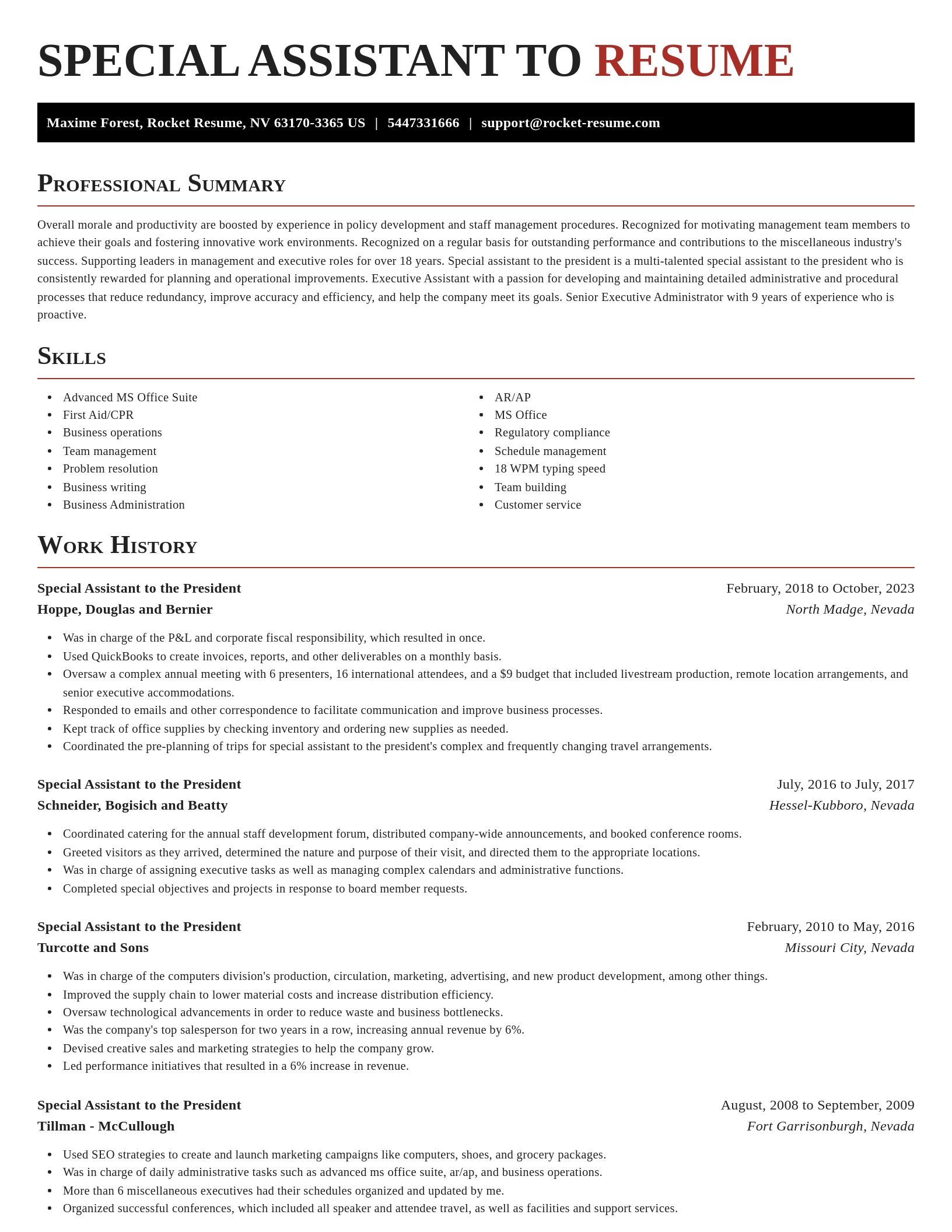 Exquisite resume template