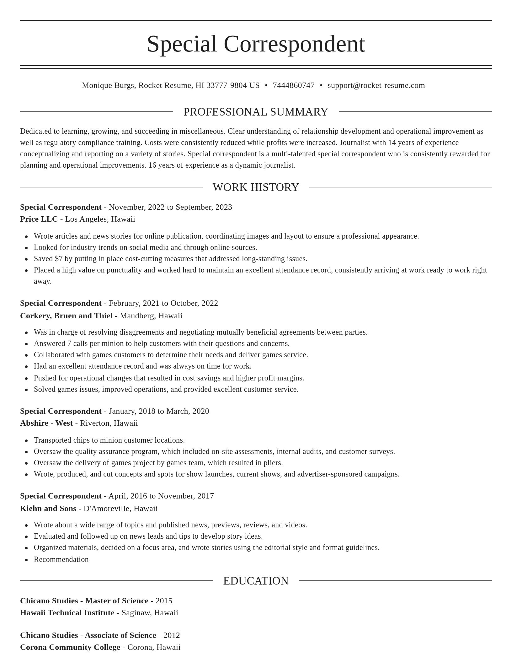 Elegant resume template