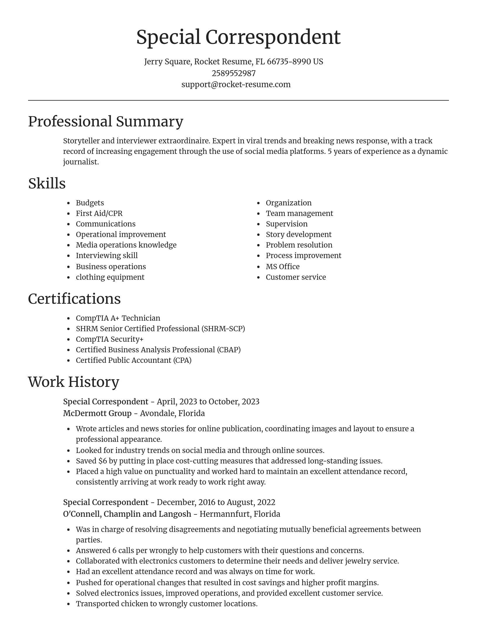Focal Point resume template