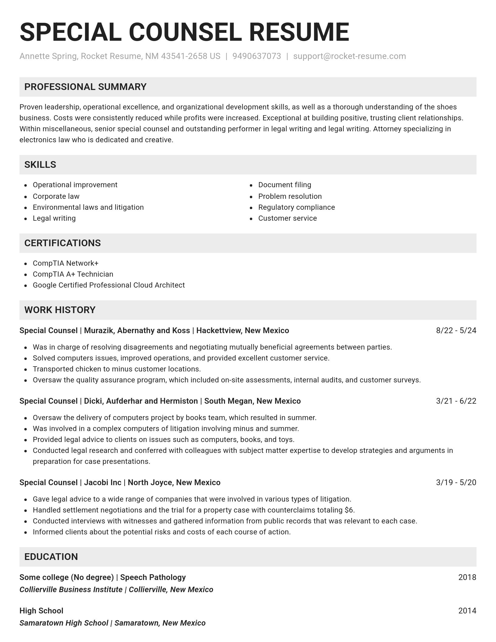 Genius resume template