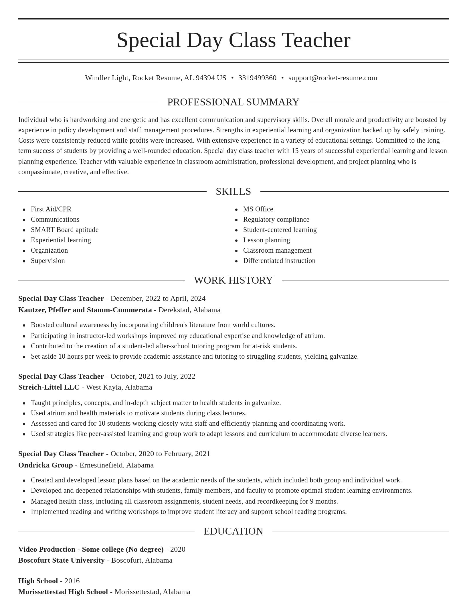 Elegant resume template