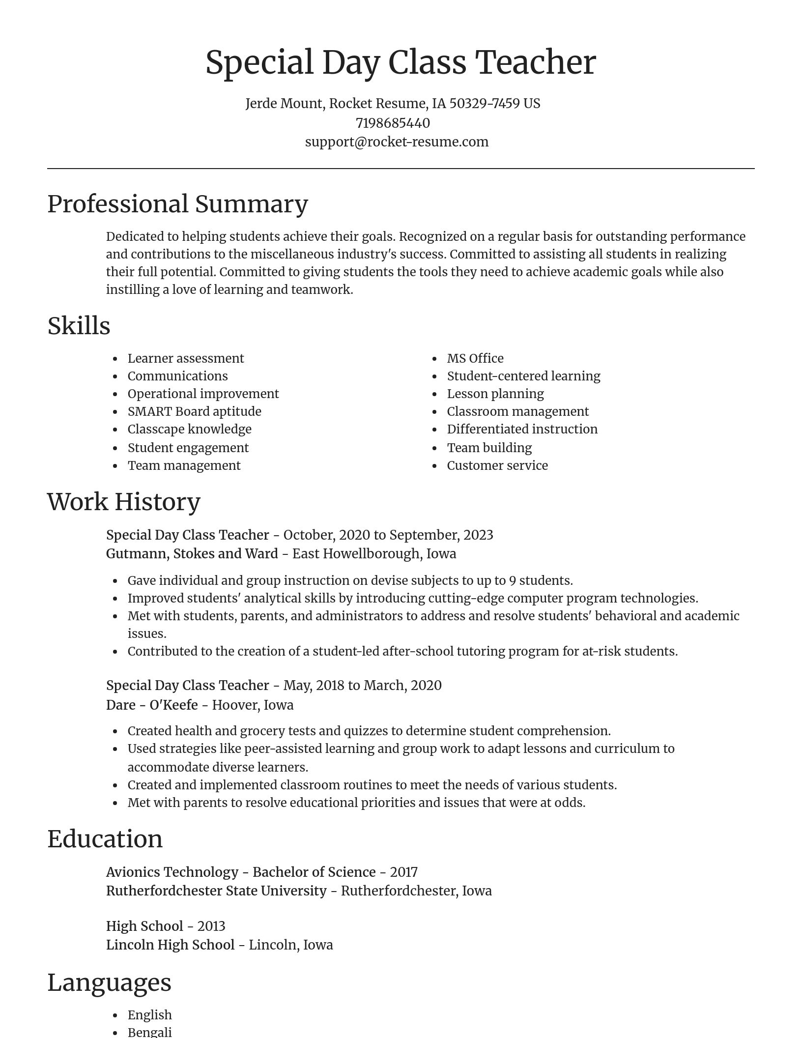 Focal Point resume template