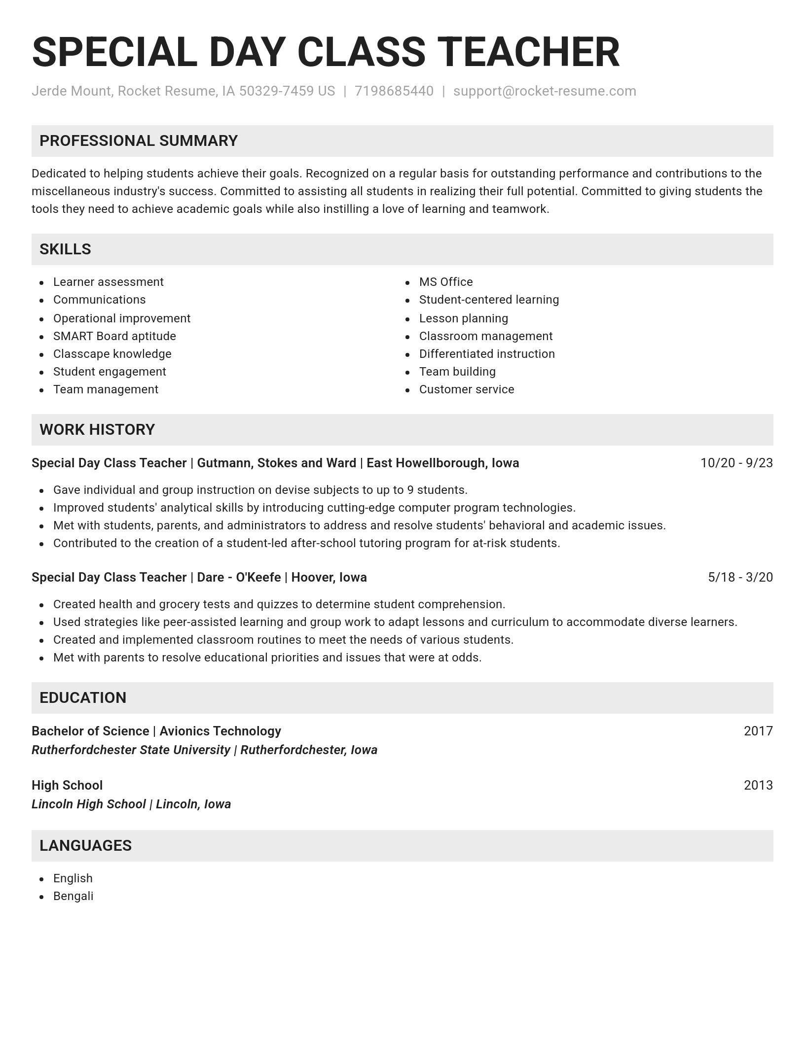 Genius resume template