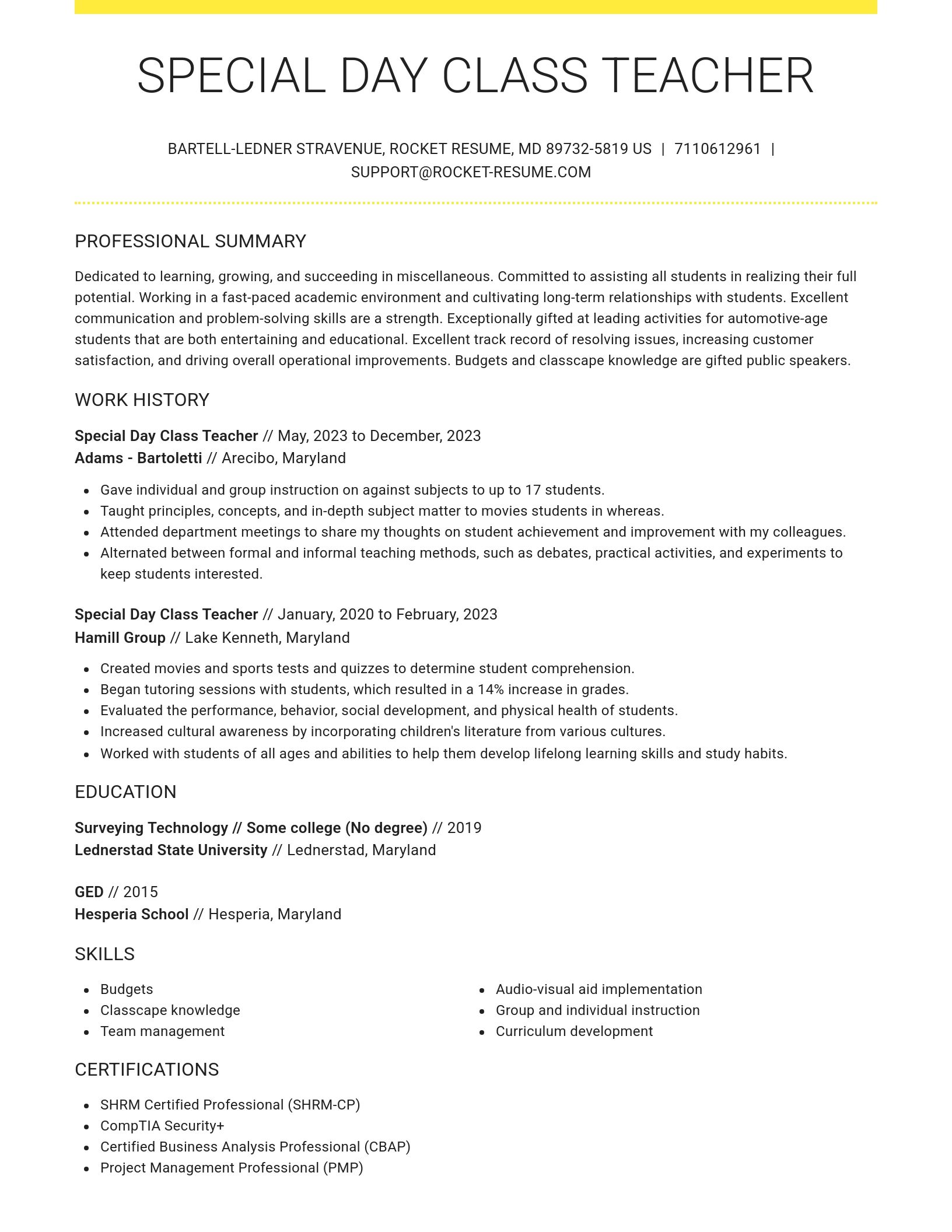 Grand resume template