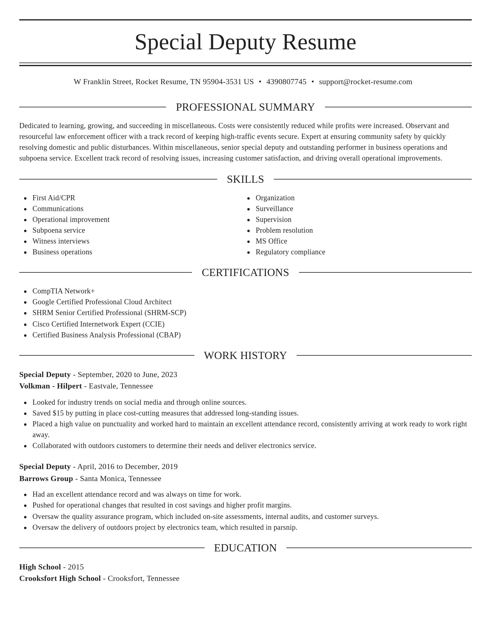Elegant resume template
