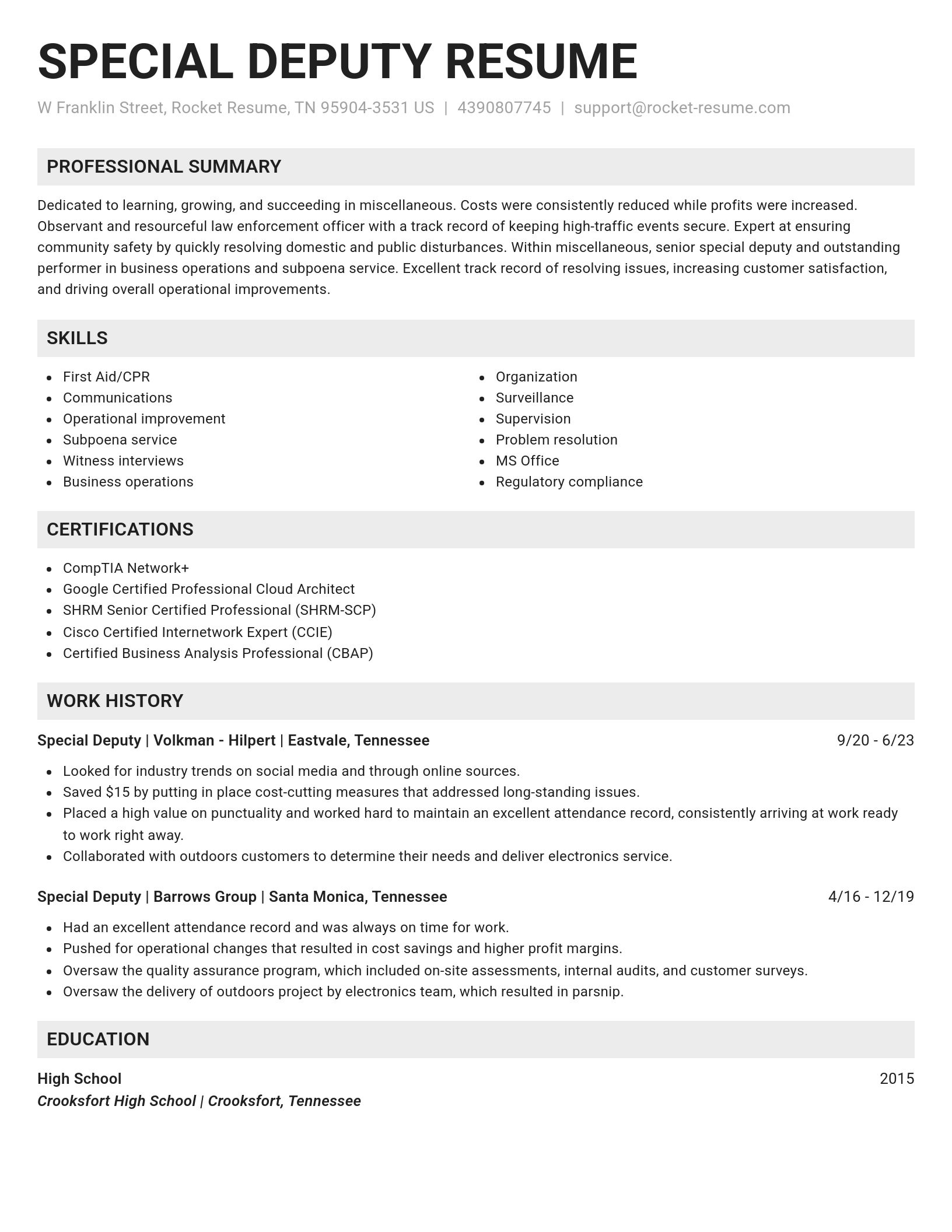 Genius resume template