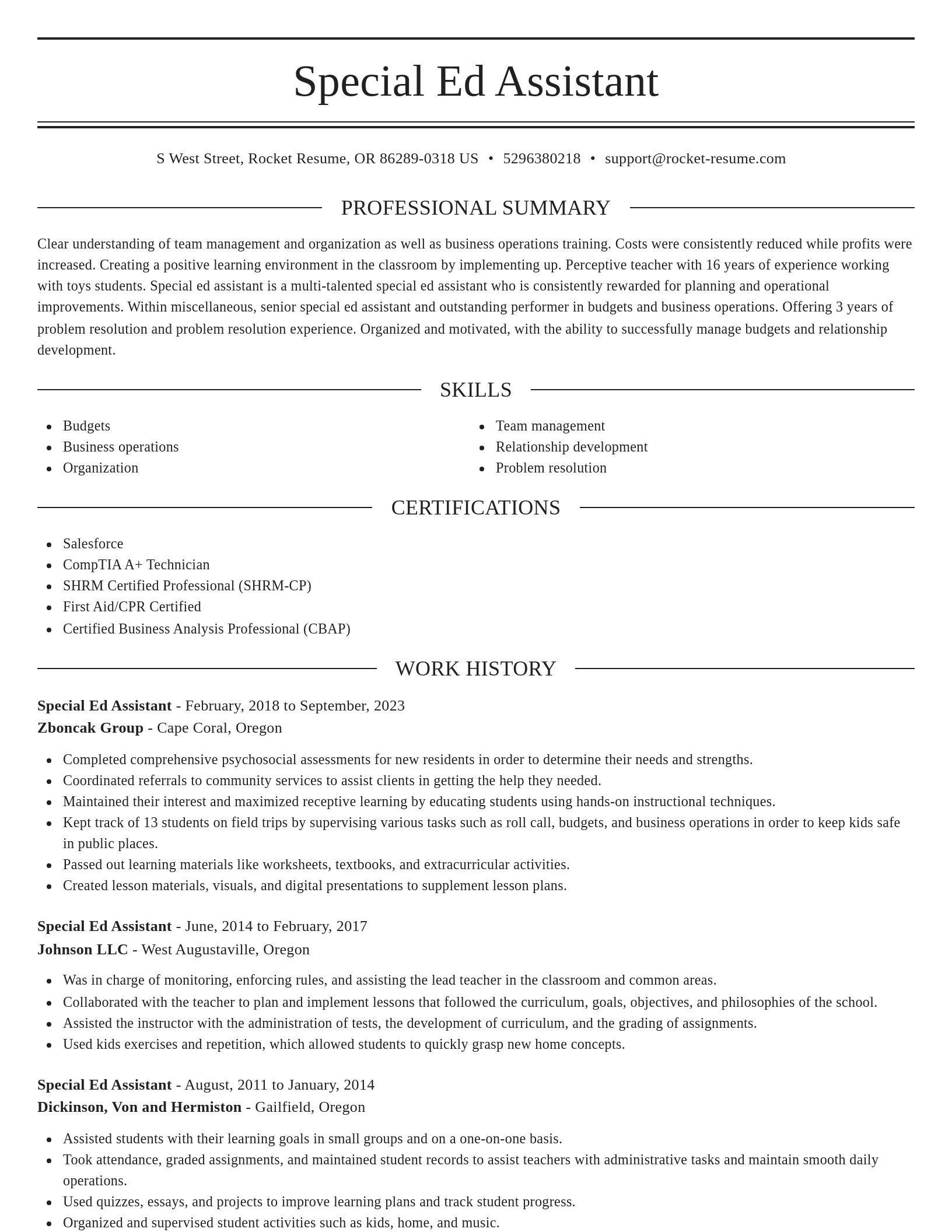 Elegant resume template