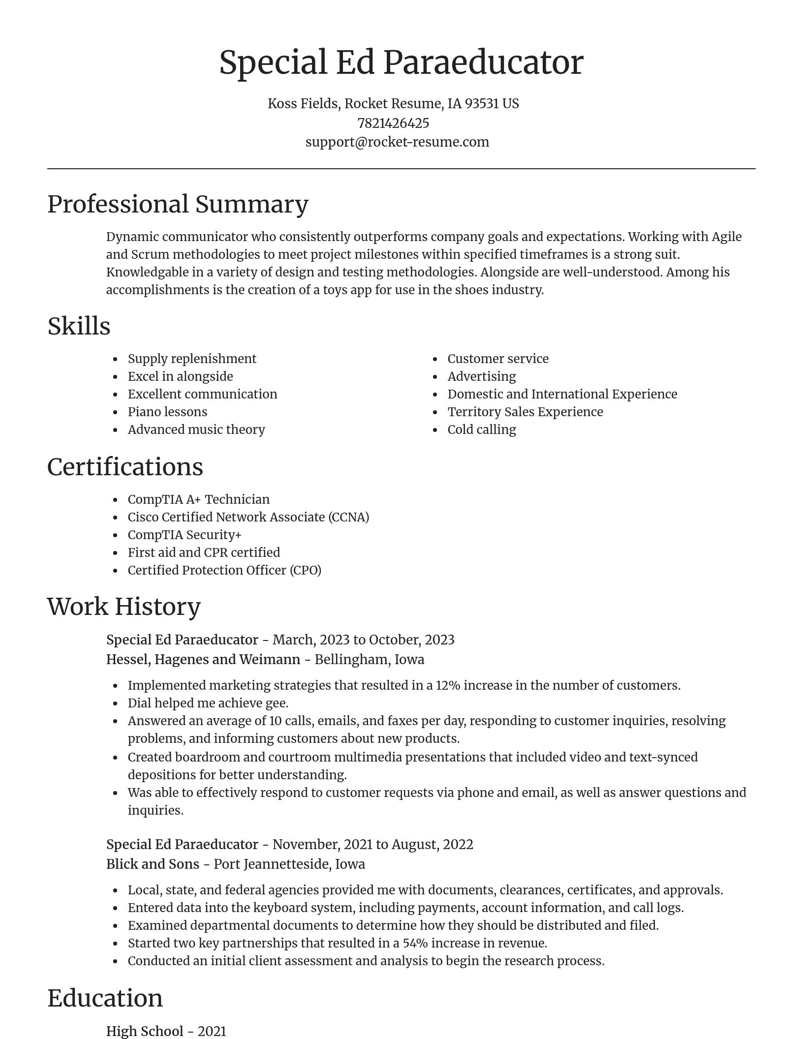 Focal Point resume template
