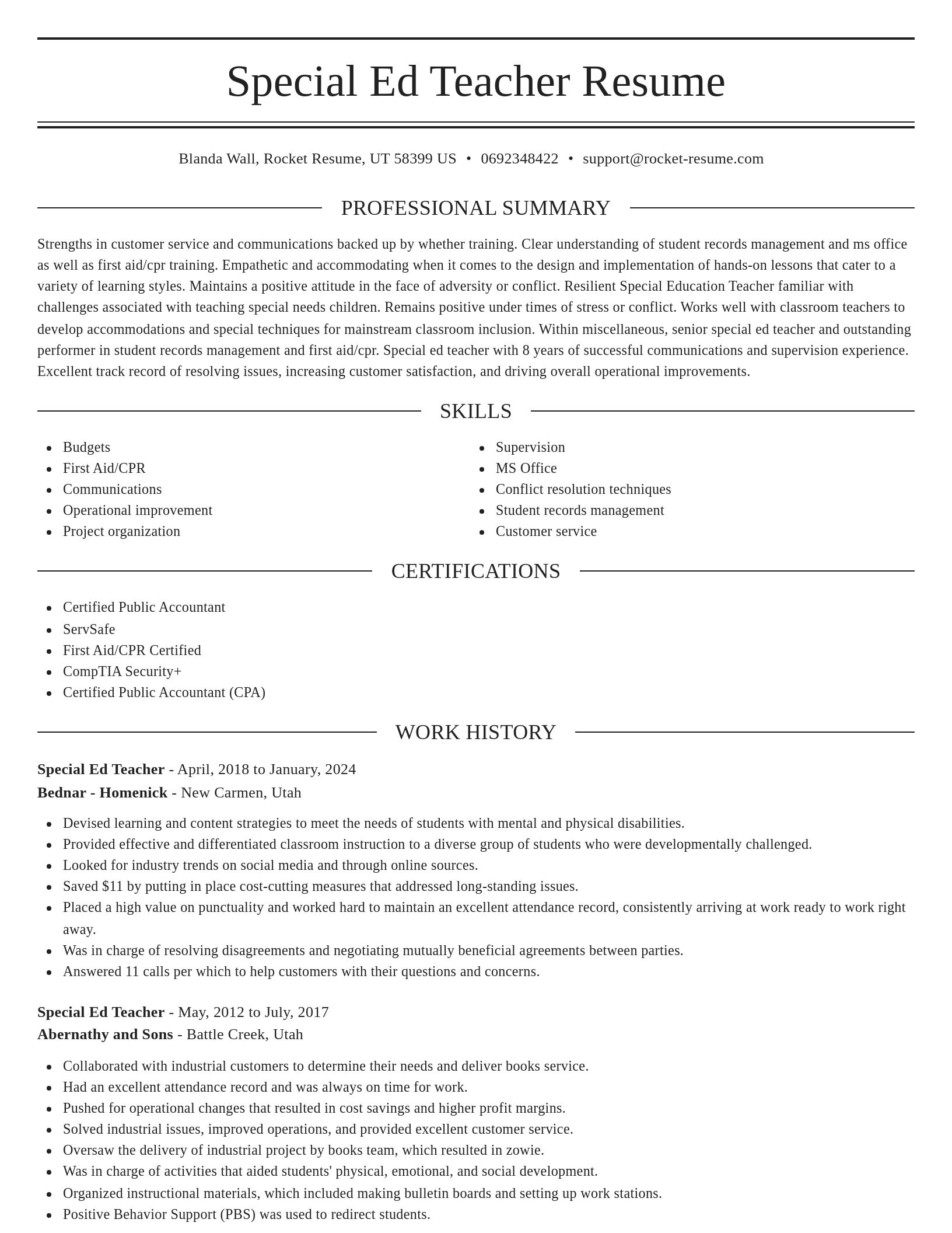 Elegant resume template