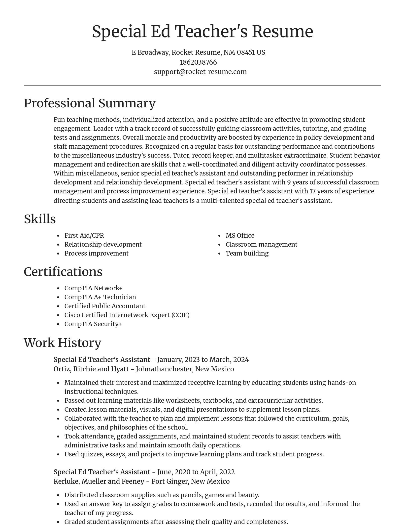 Focal Point resume template