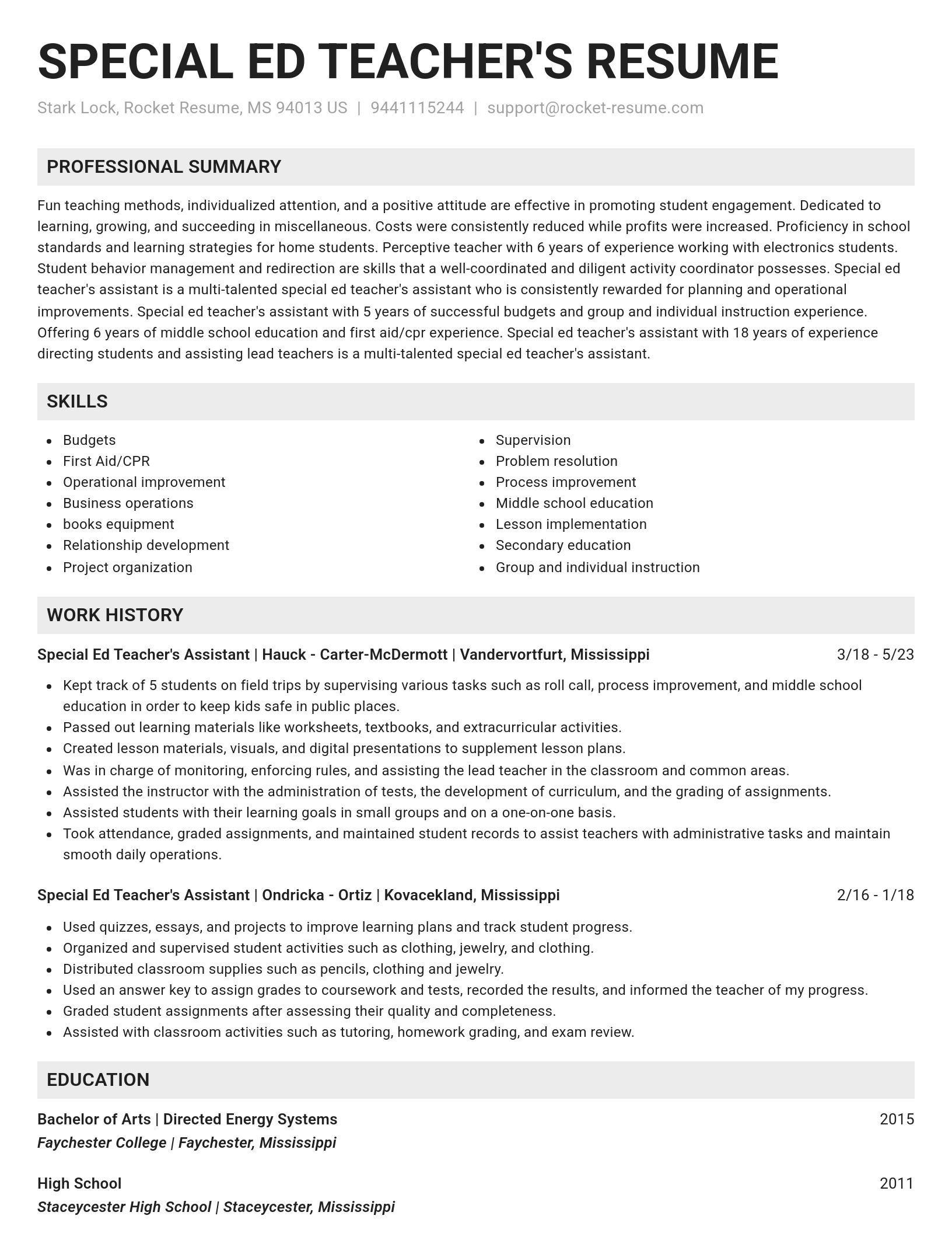 Genius resume template