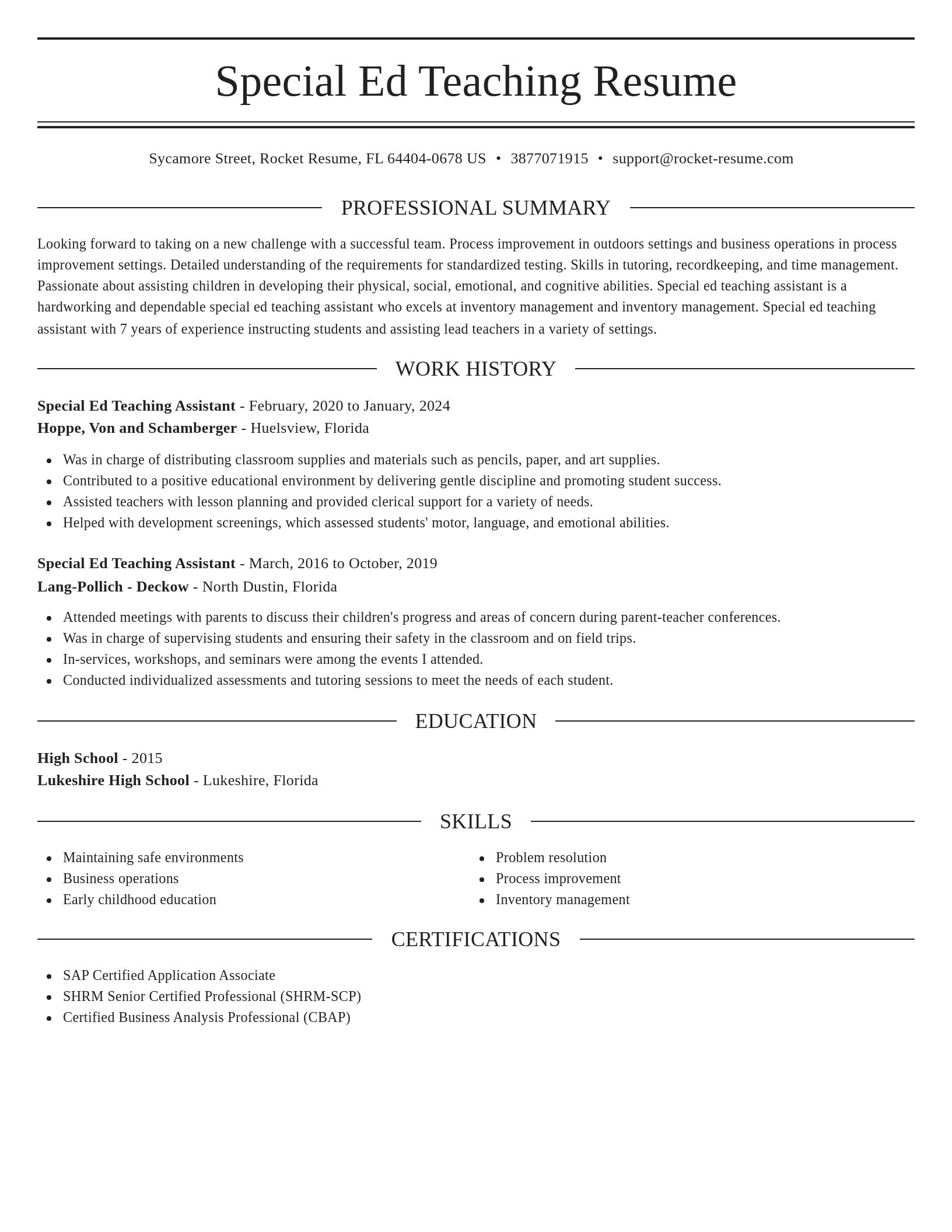 Elegant resume template