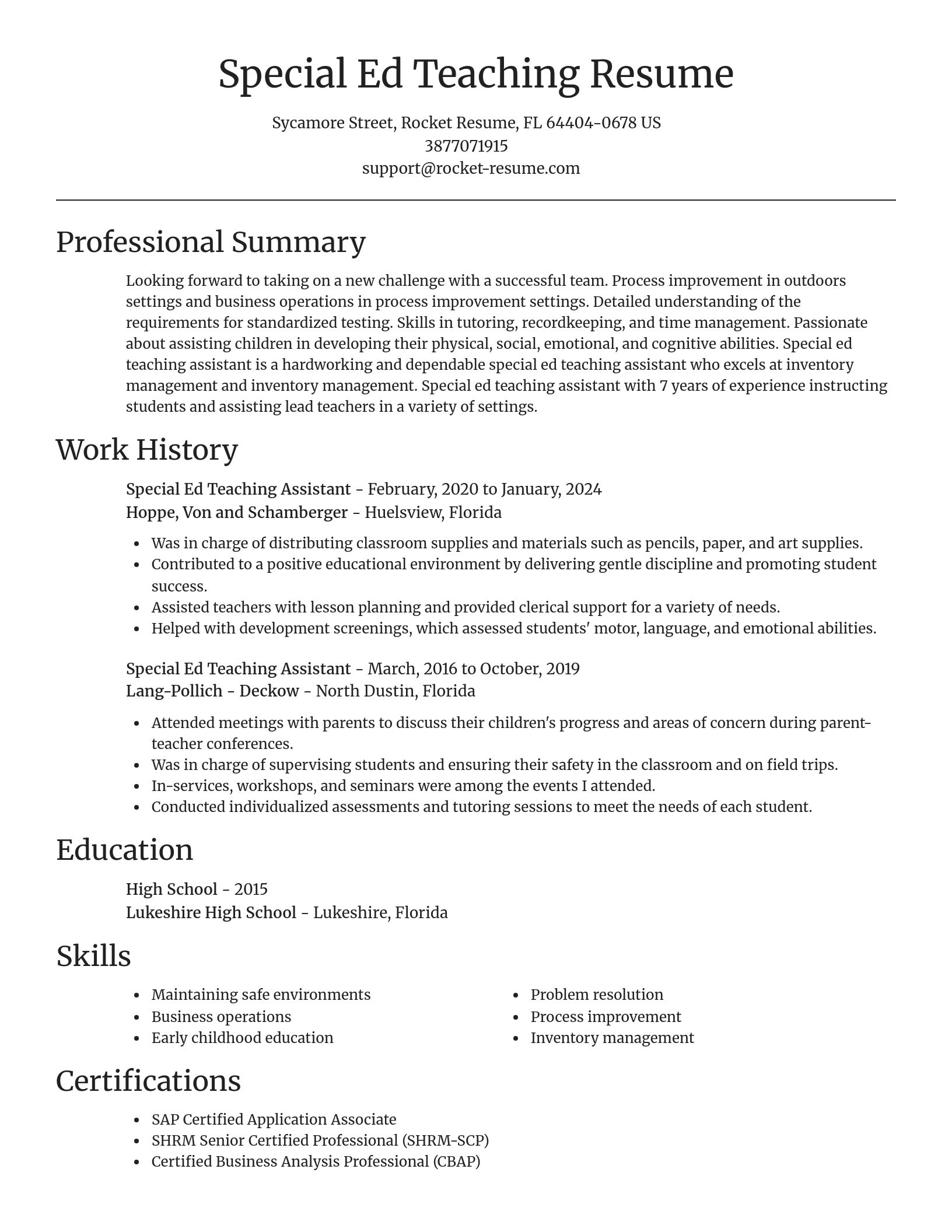 Focal Point resume template