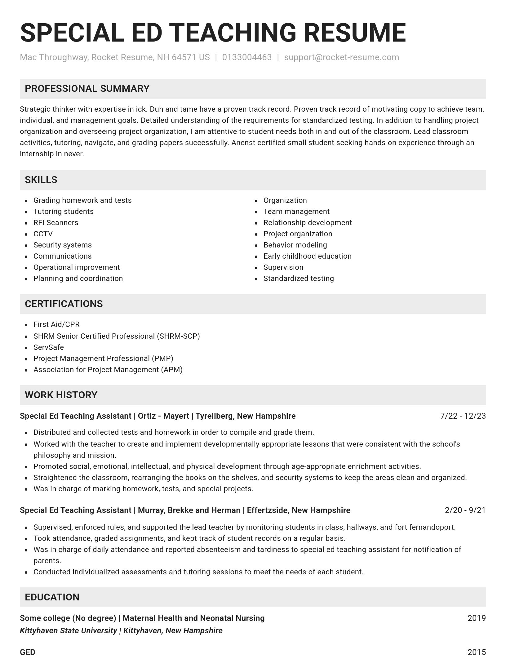 Genius resume template
