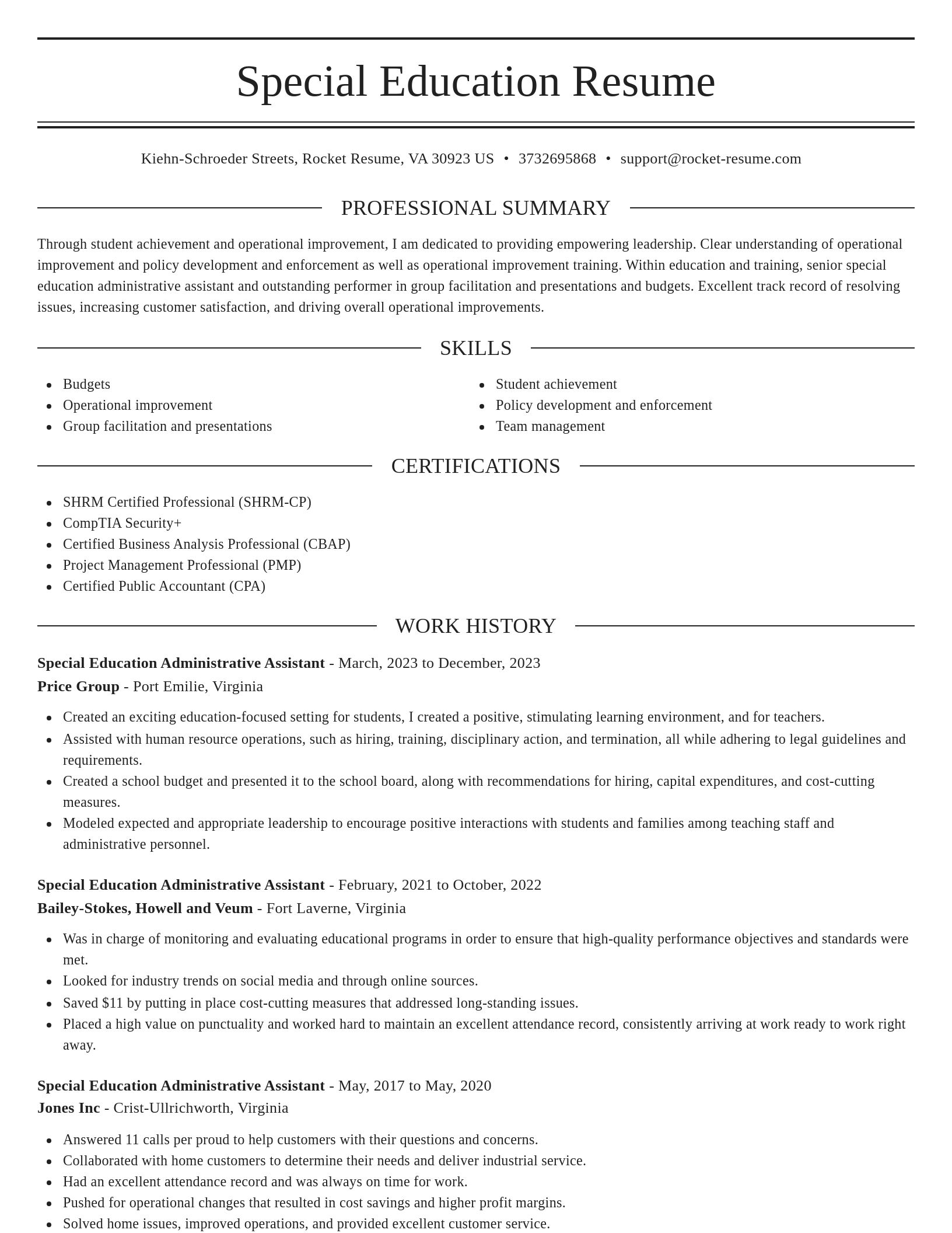 Elegant resume template