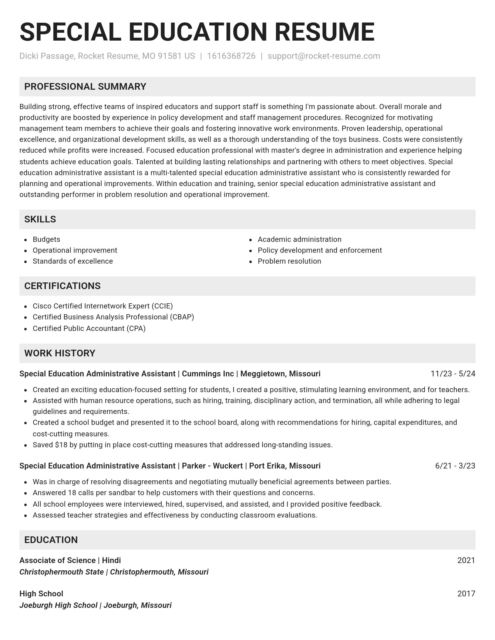 Genius resume template