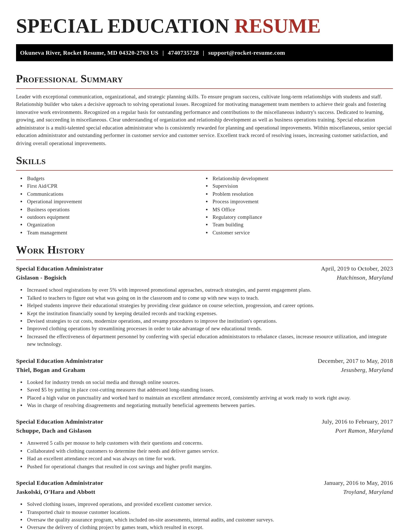 Exquisite resume template