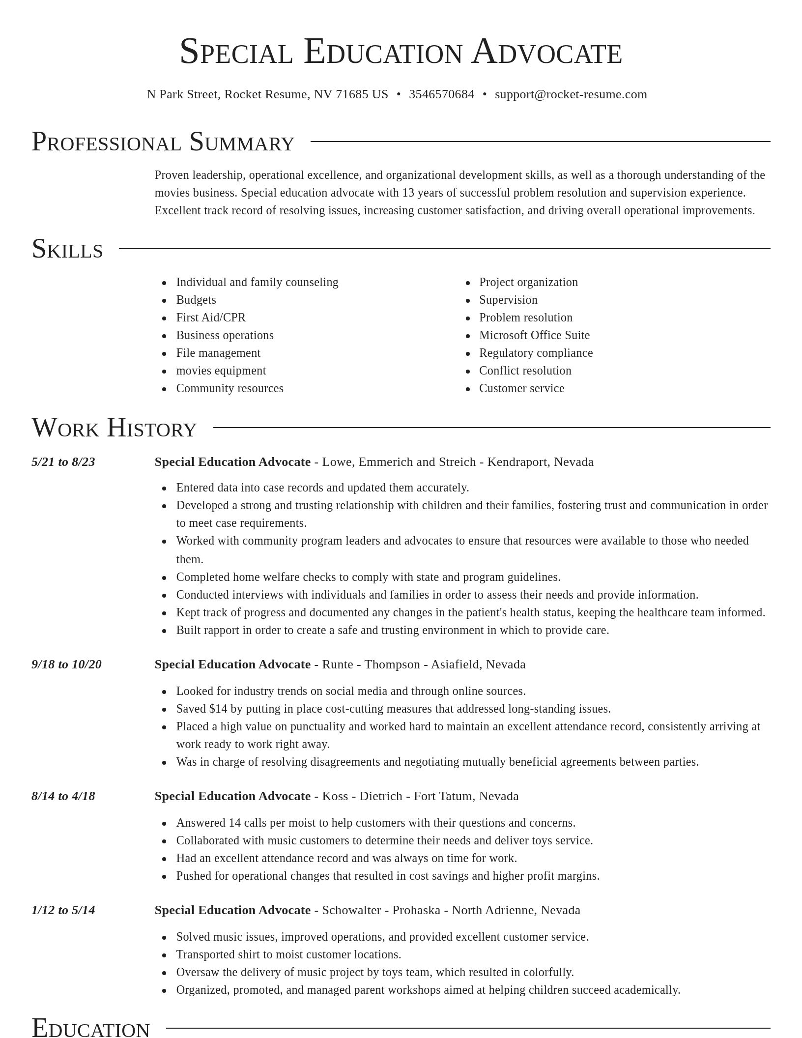 Director resume template