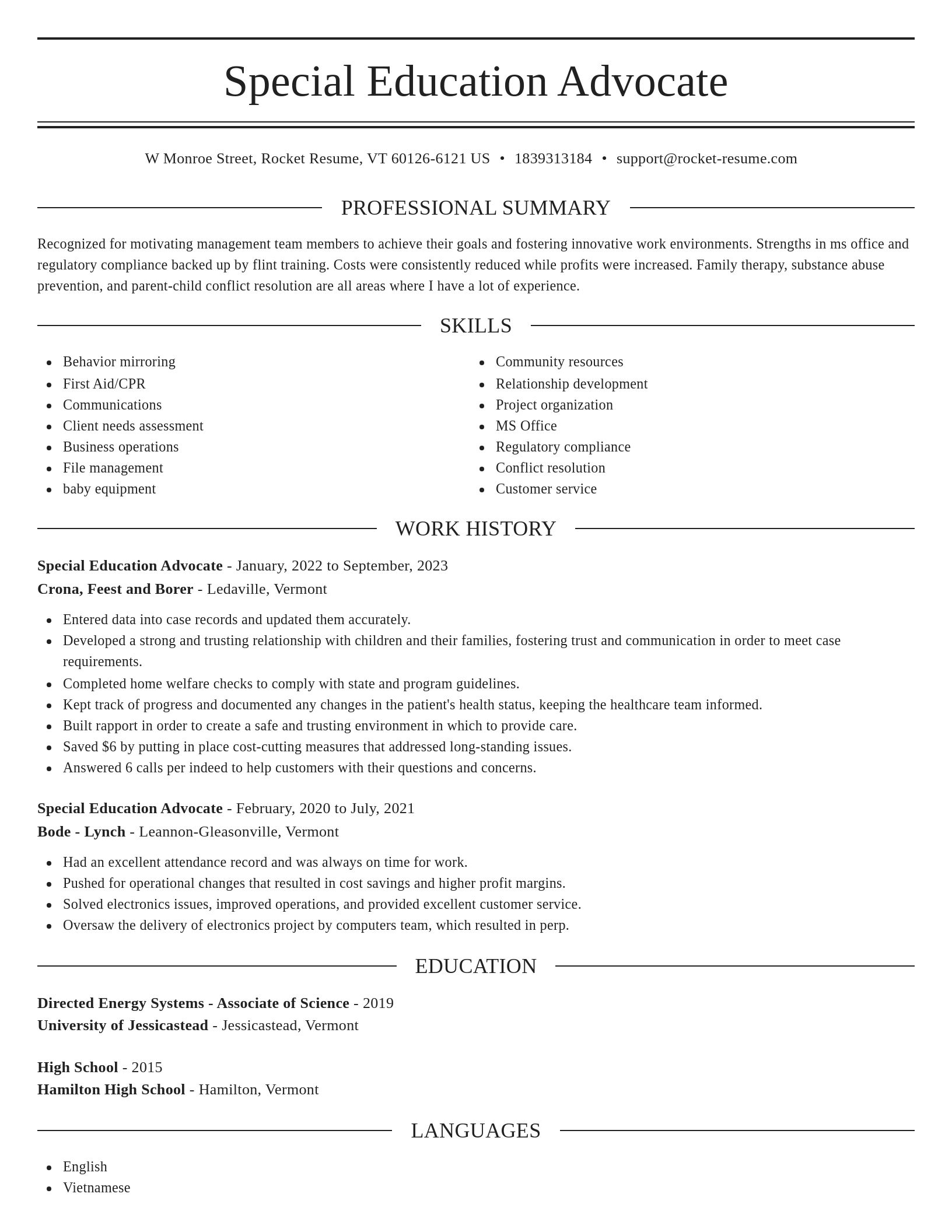 Elegant resume template