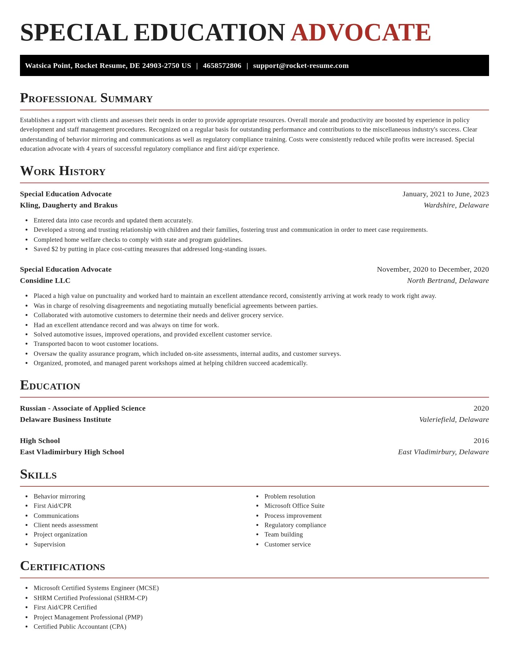 Exquisite resume template