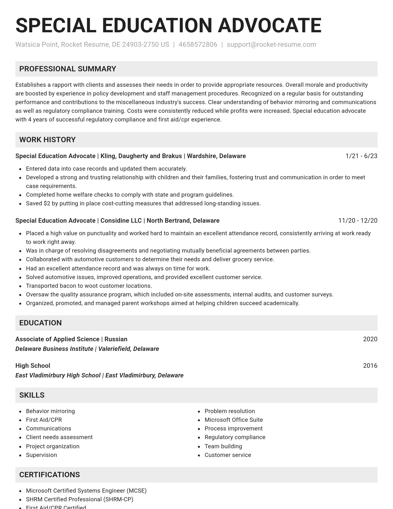 Genius resume template