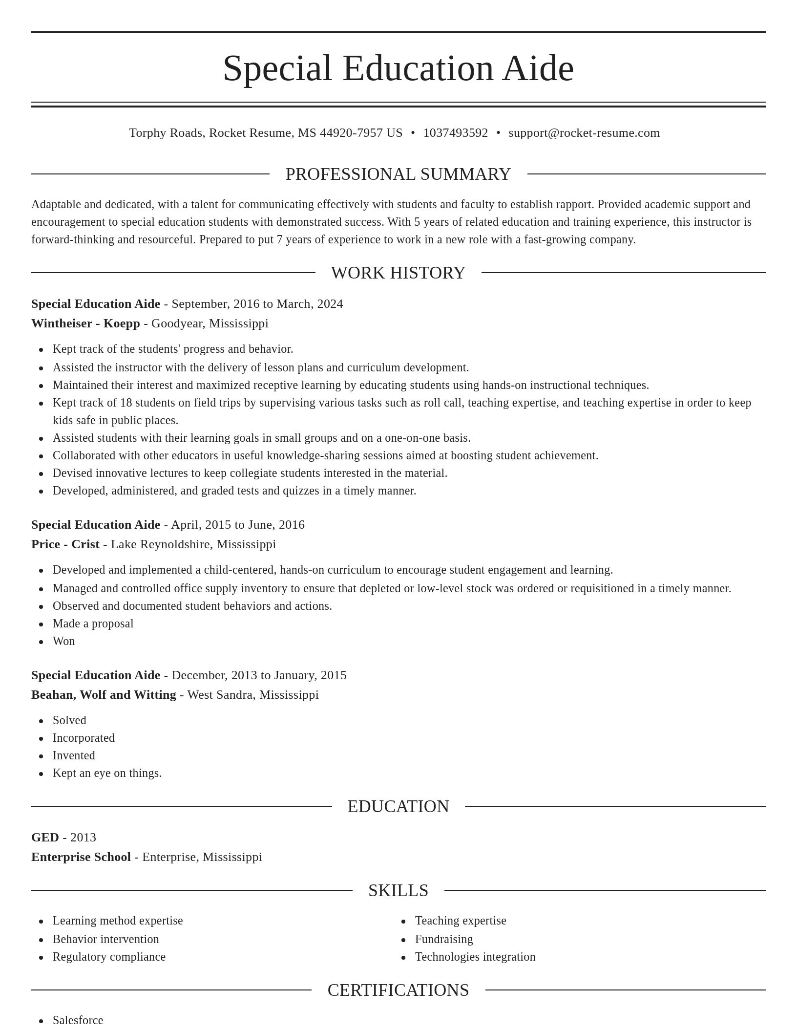Elegant resume template