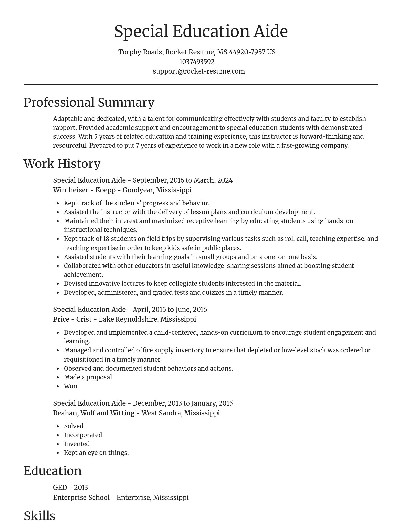Focal Point resume template