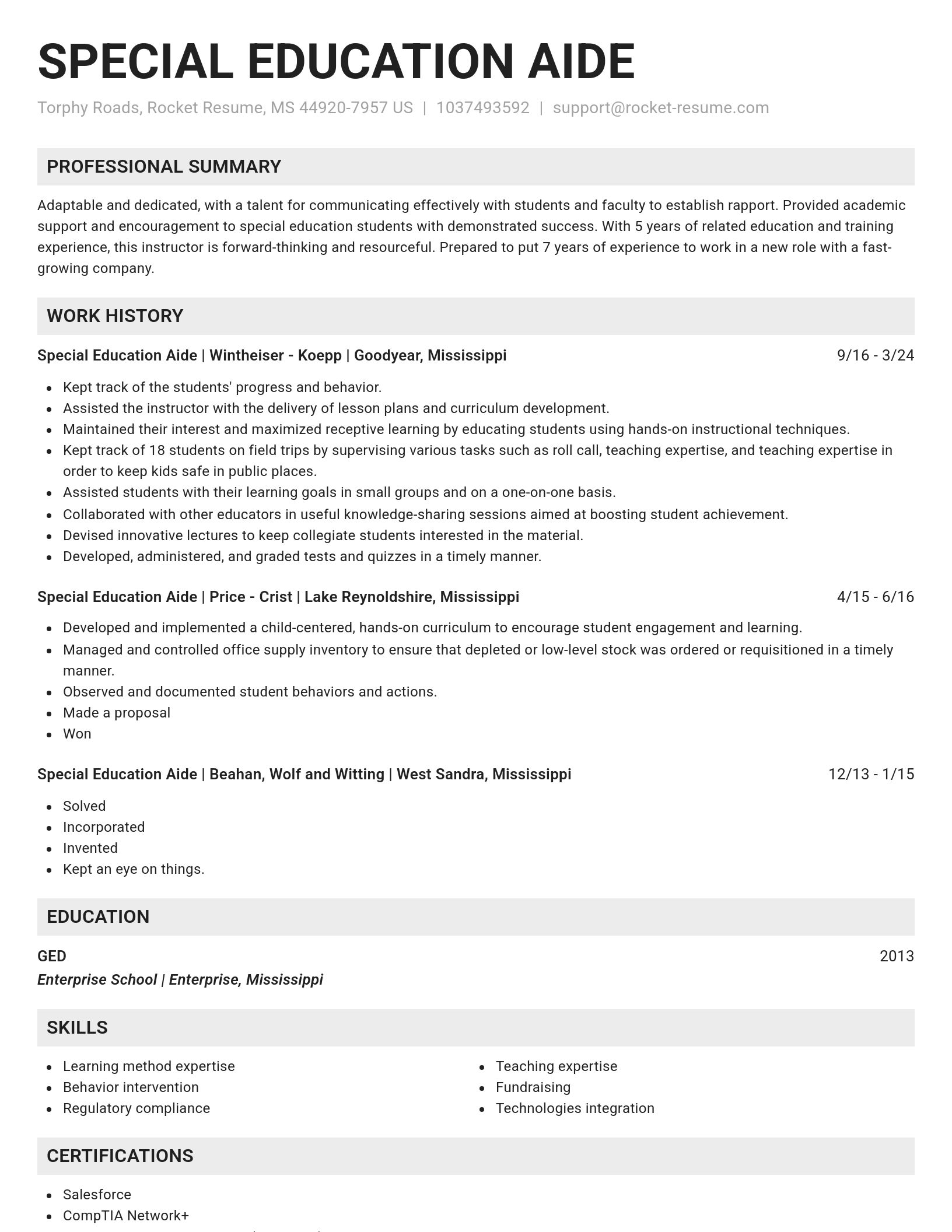 Genius resume template