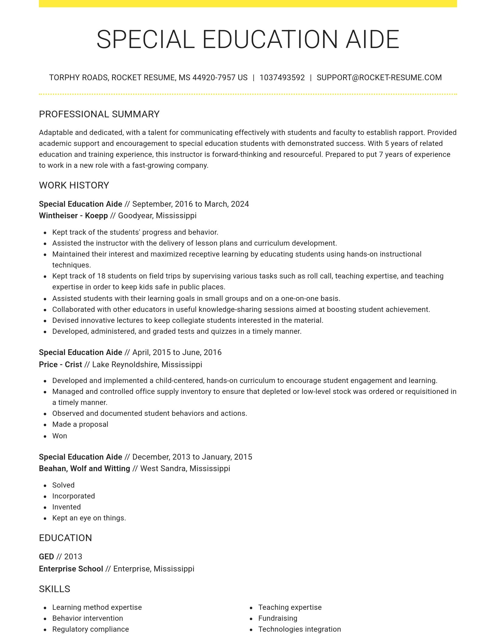 Grand resume template