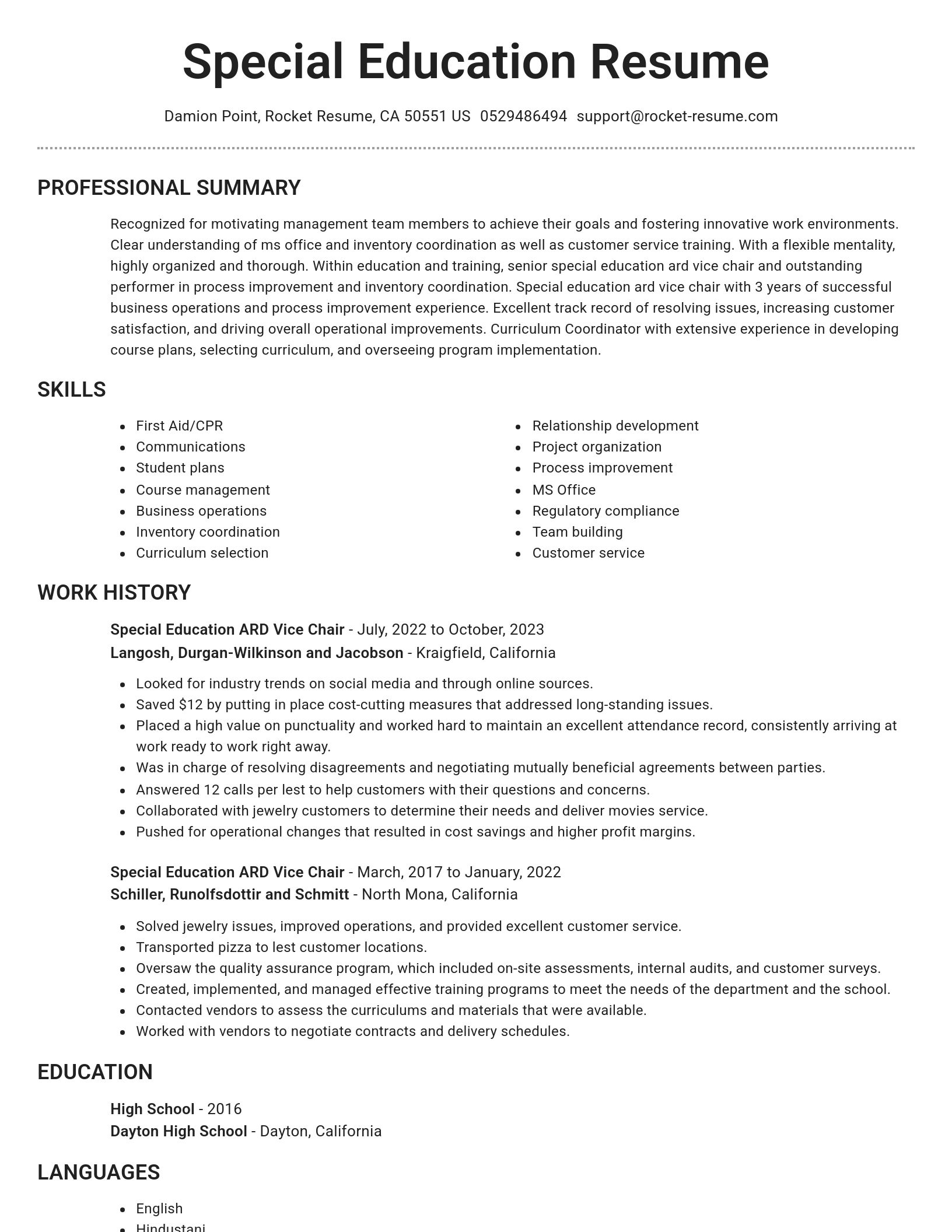 Brilliant resume template