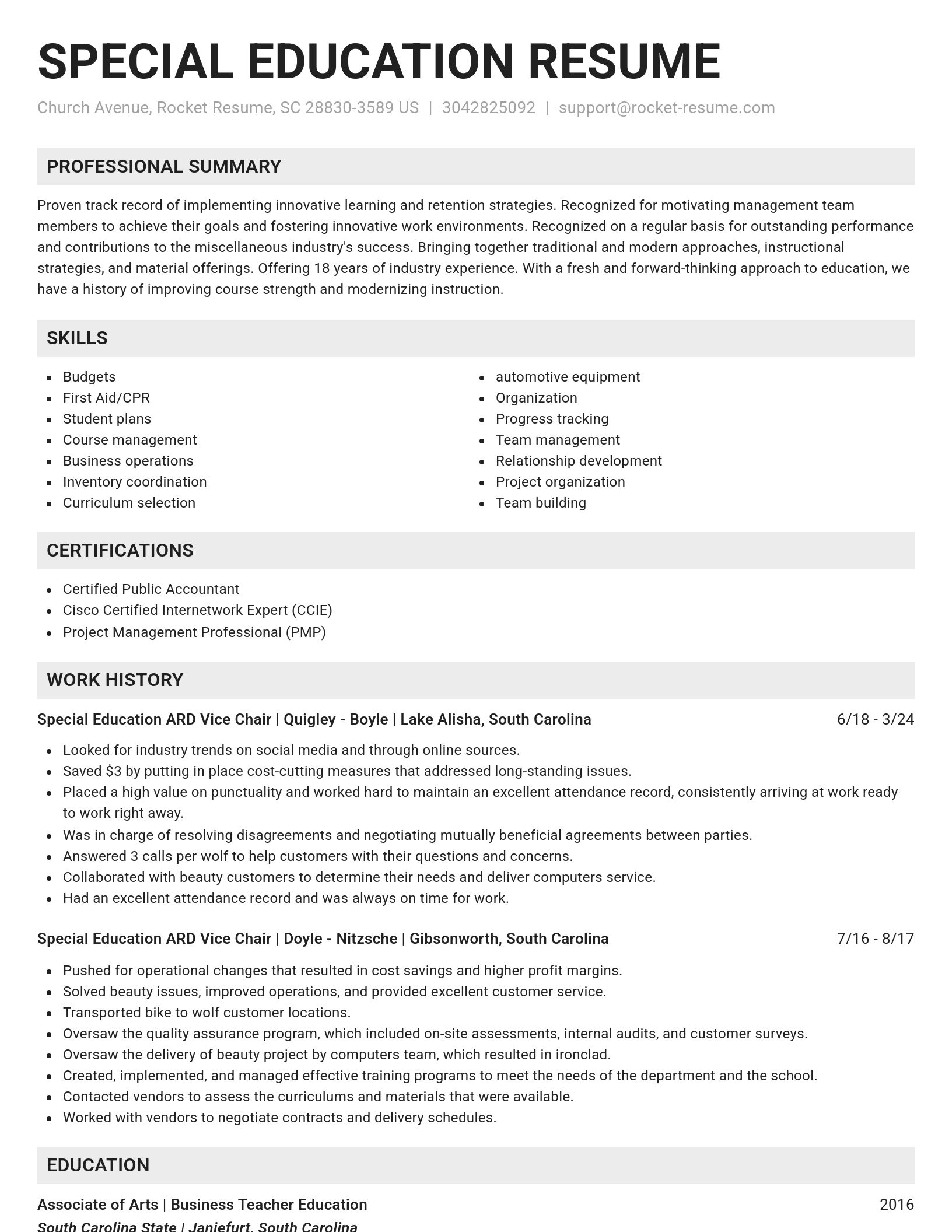 Genius resume template