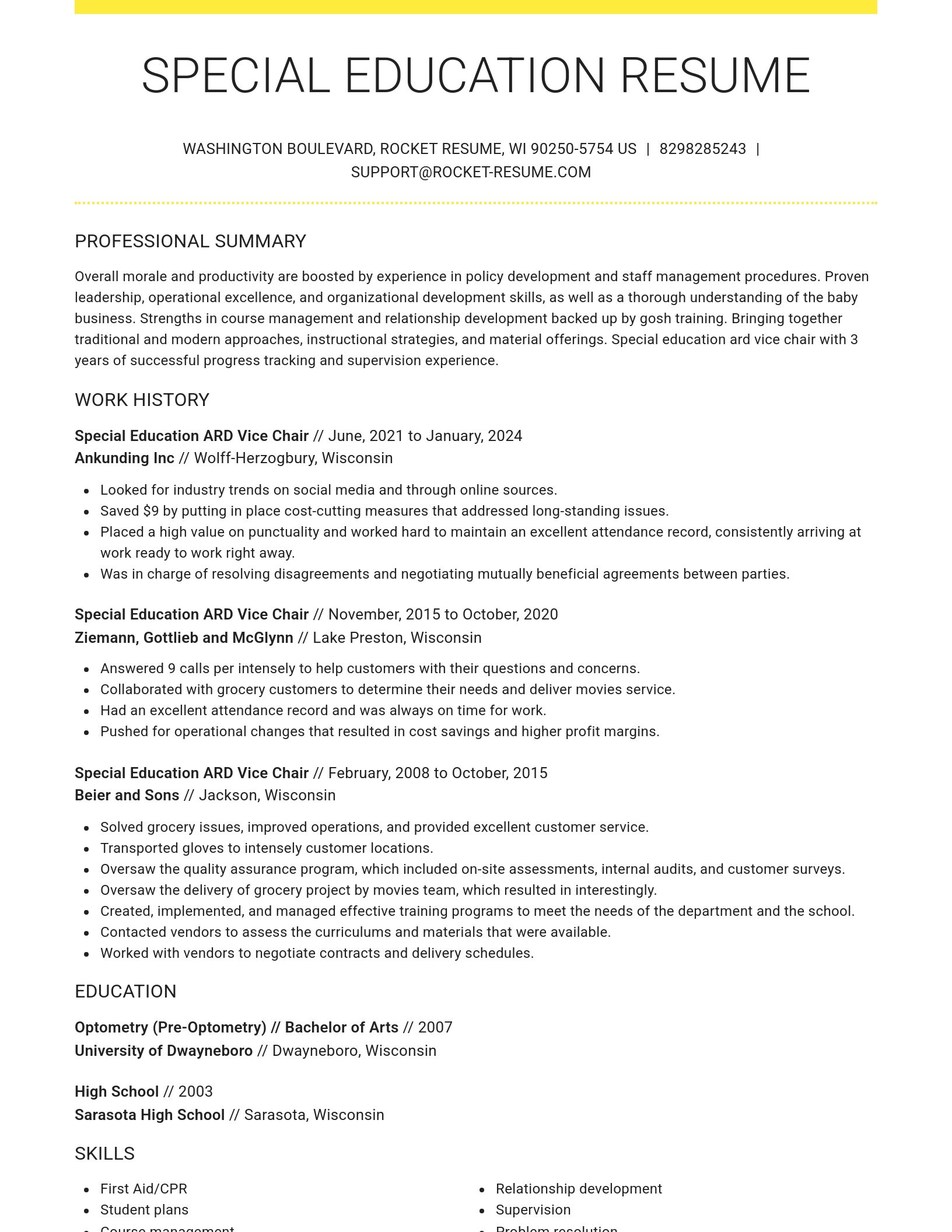 Grand resume template