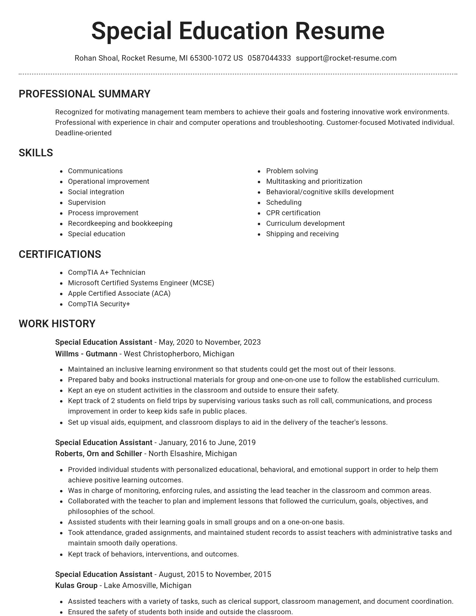 Brilliant resume template