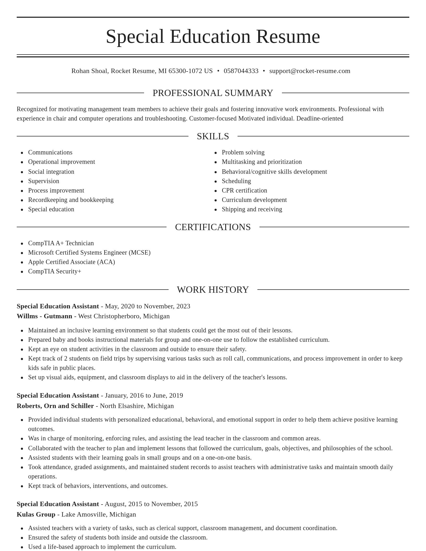 Elegant resume template