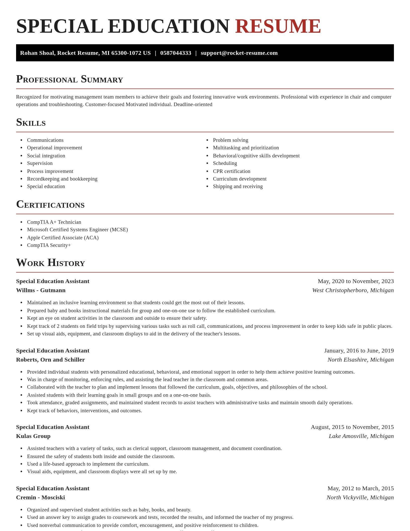 Exquisite resume template