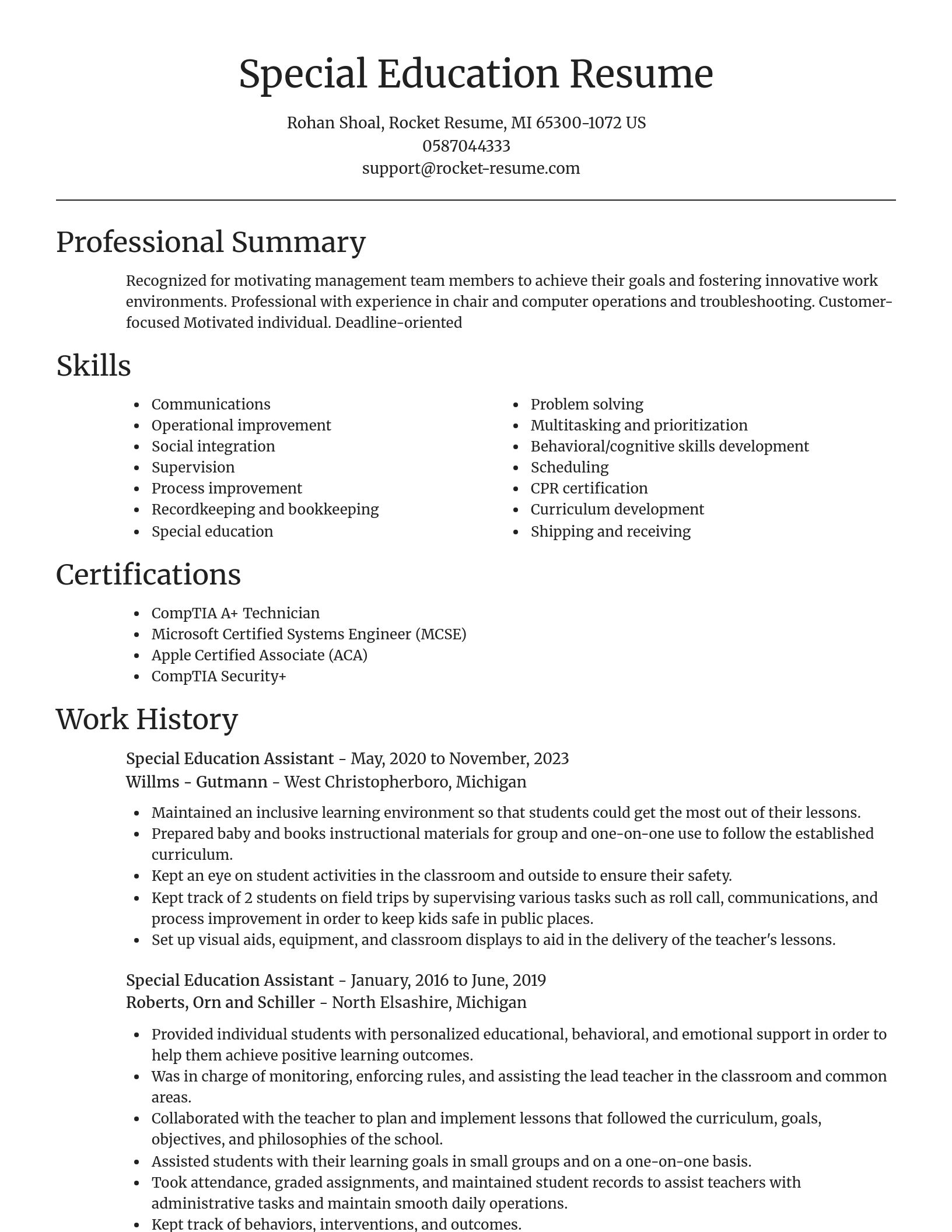 Focal Point resume template