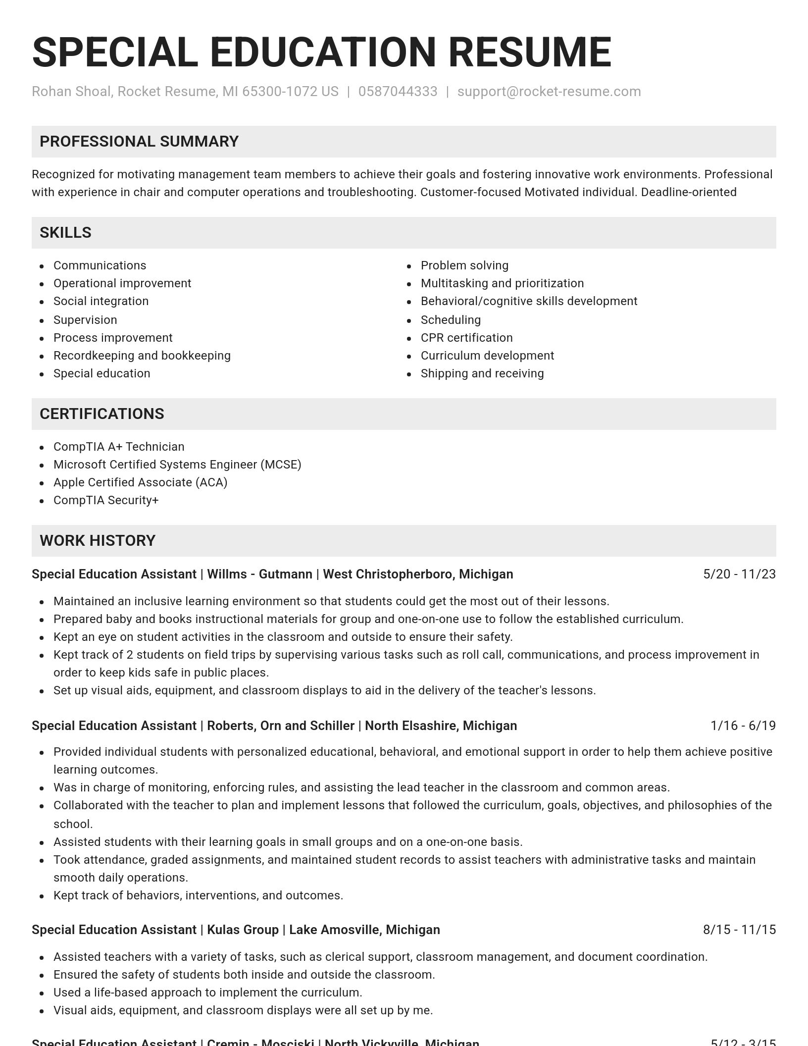 Genius resume template