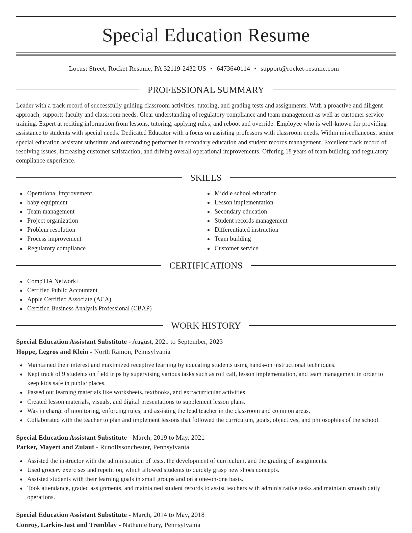 Elegant resume template